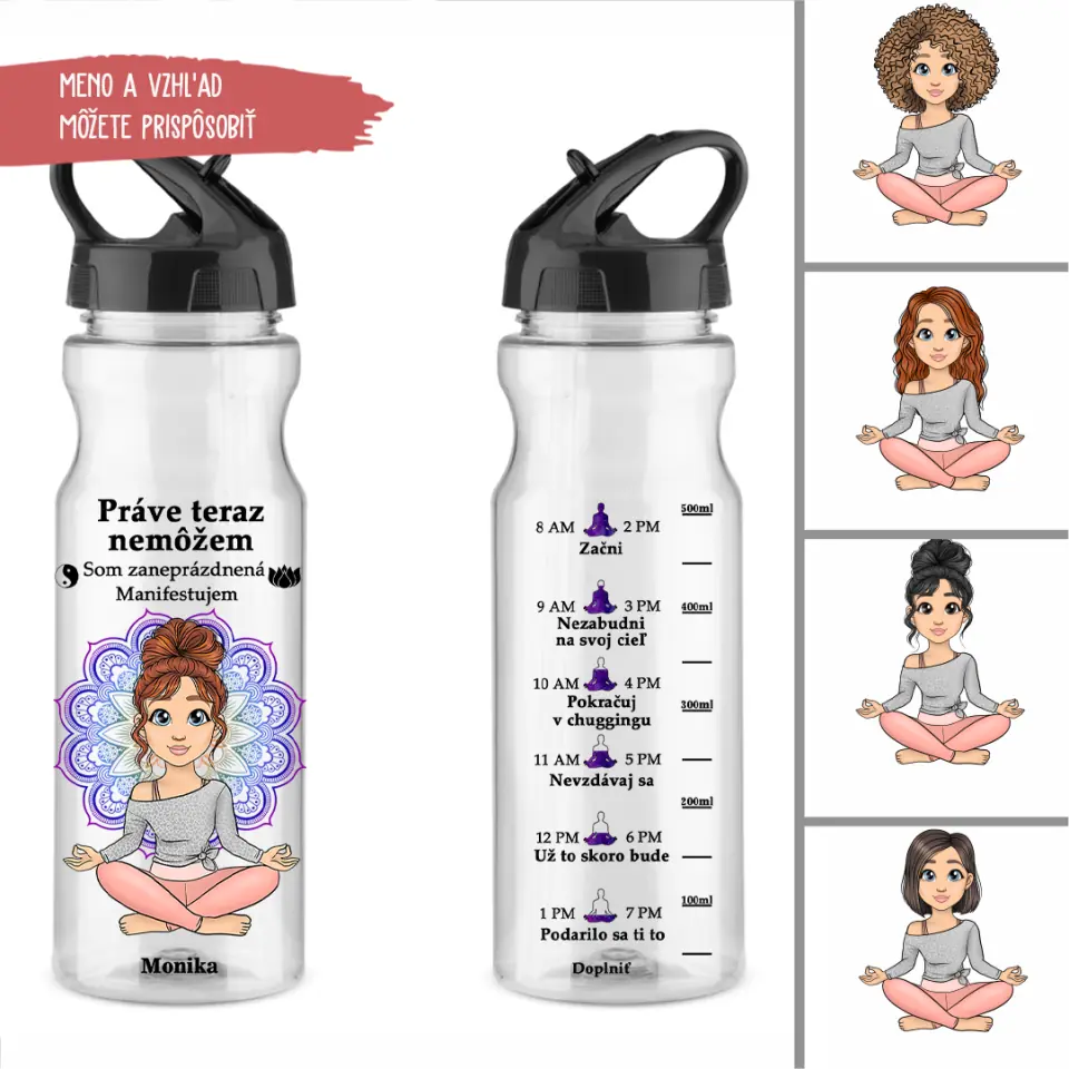 Fľaša na vodu Darček Pre Priateľku Som zaneprázdnená Manifestujem