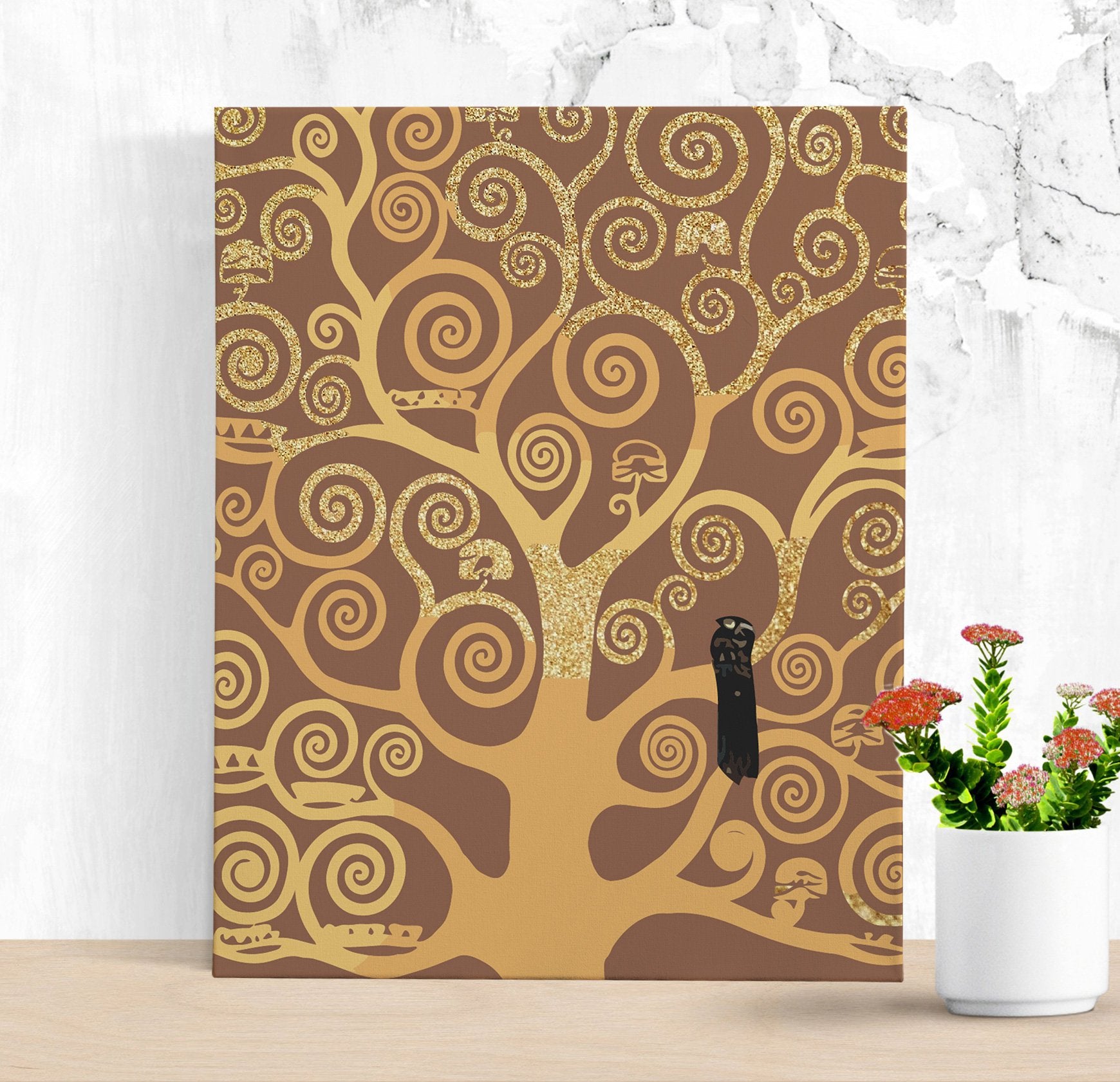 Sova na zlatom strome (CH0622)