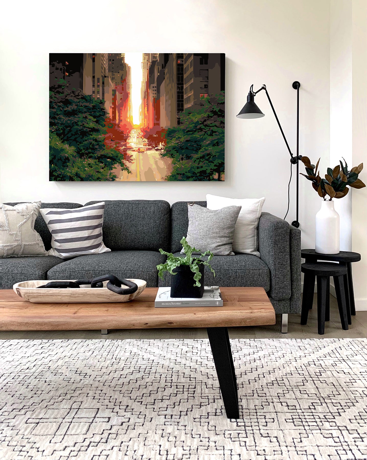 Západ slnka na ulici New York