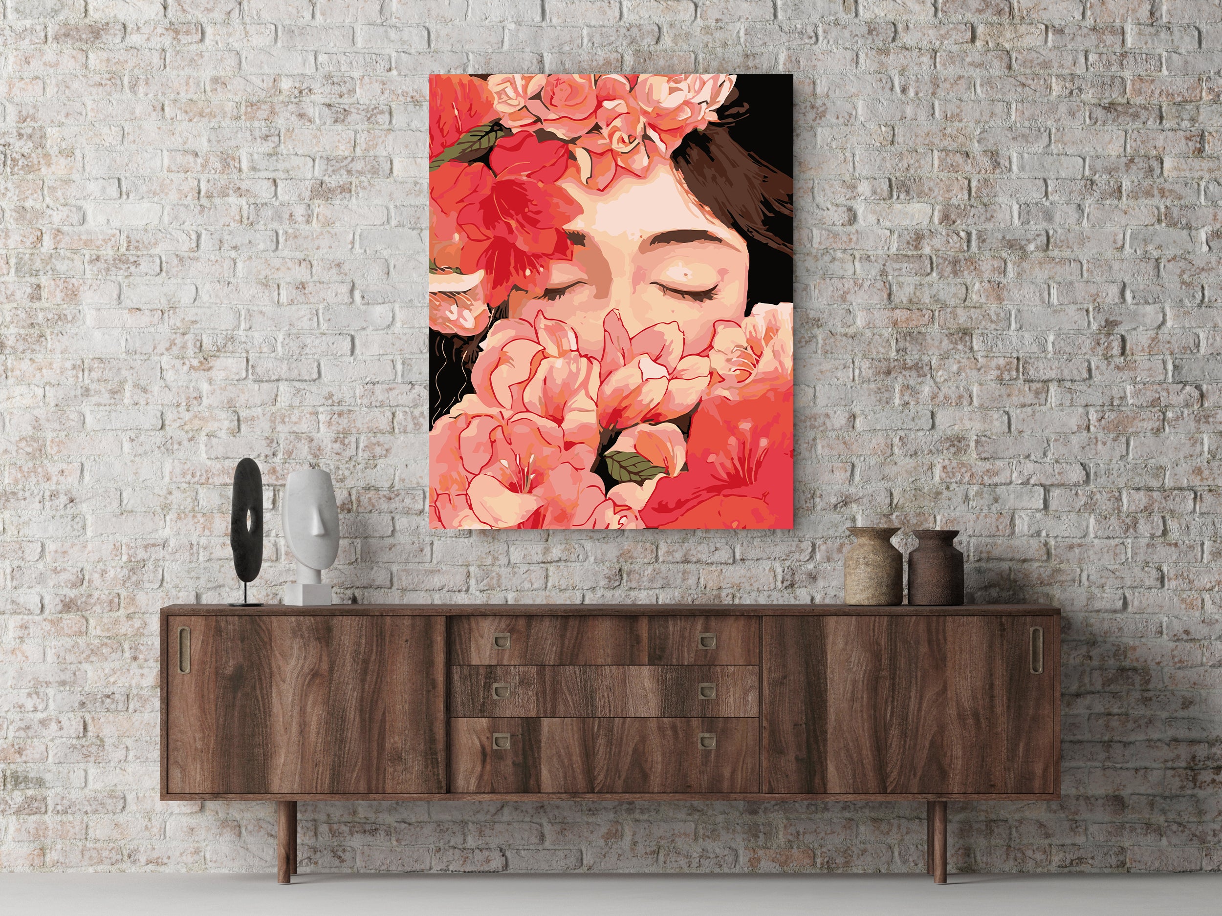 Dievča v červených ľaliách