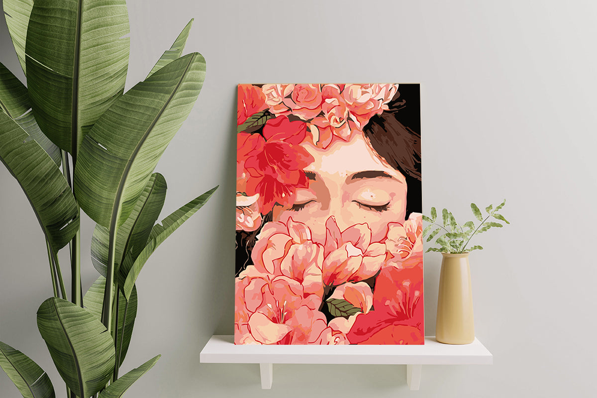 Dievča v červených ľaliách