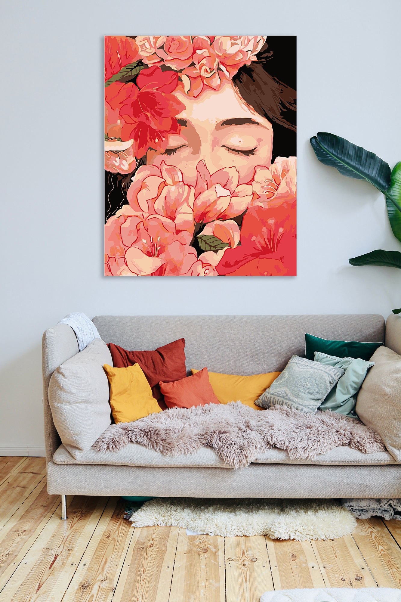 Dievča v červených ľaliách