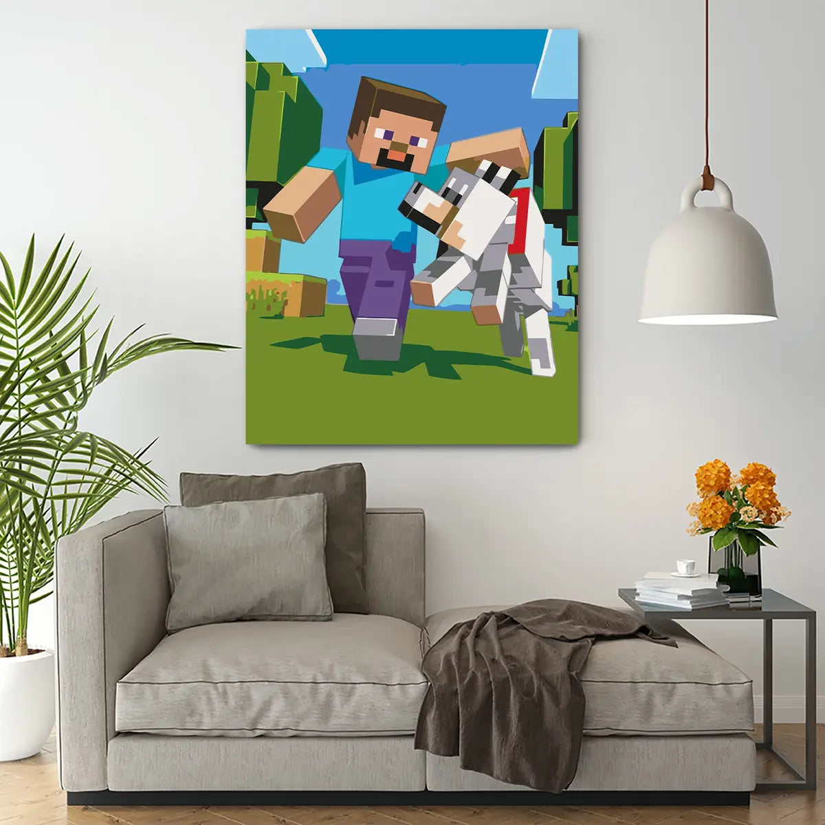 Minecraft Prechádzka S Vlkom