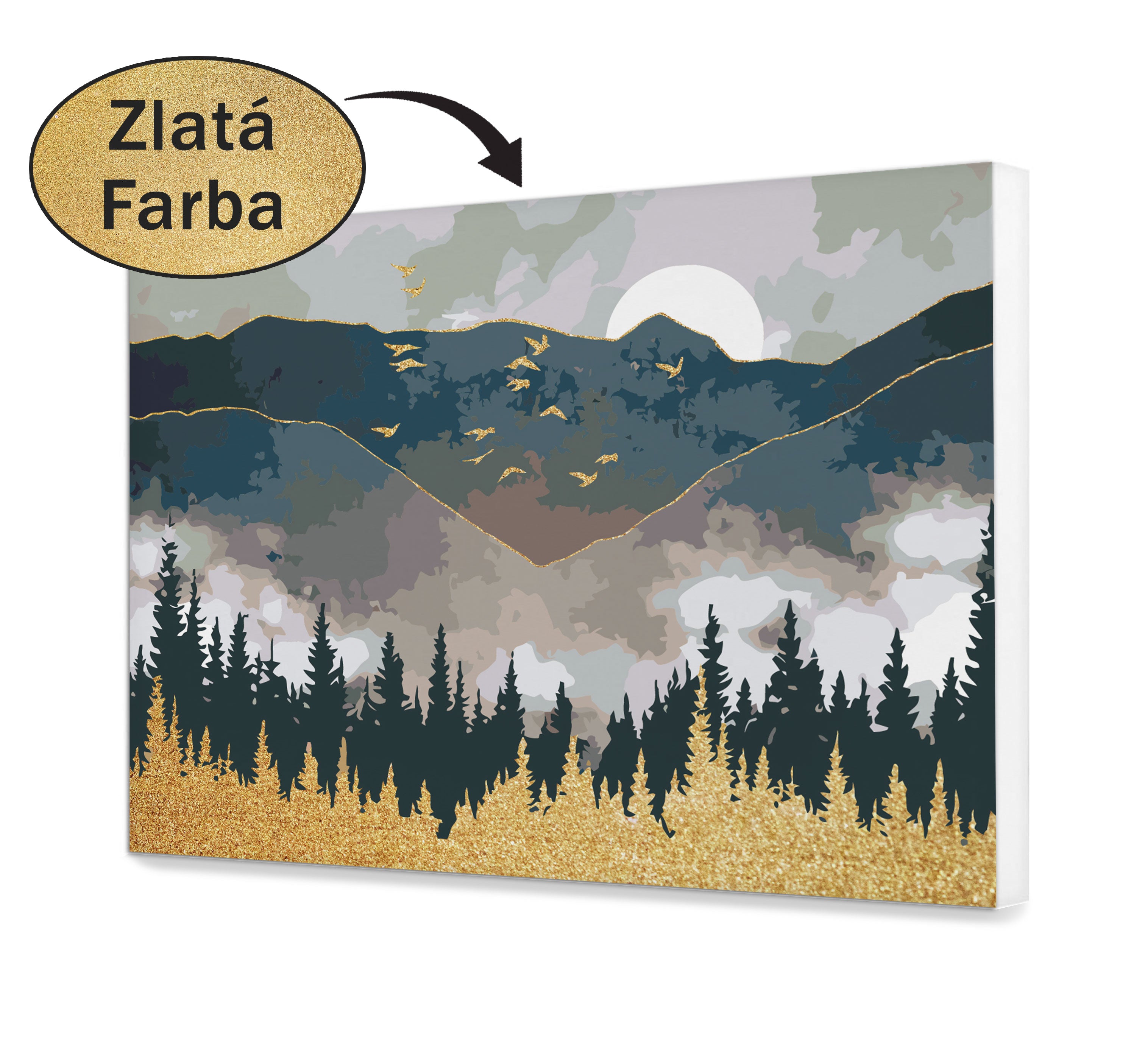 Malovanie podla cisel - Horská hmla Zlatý les