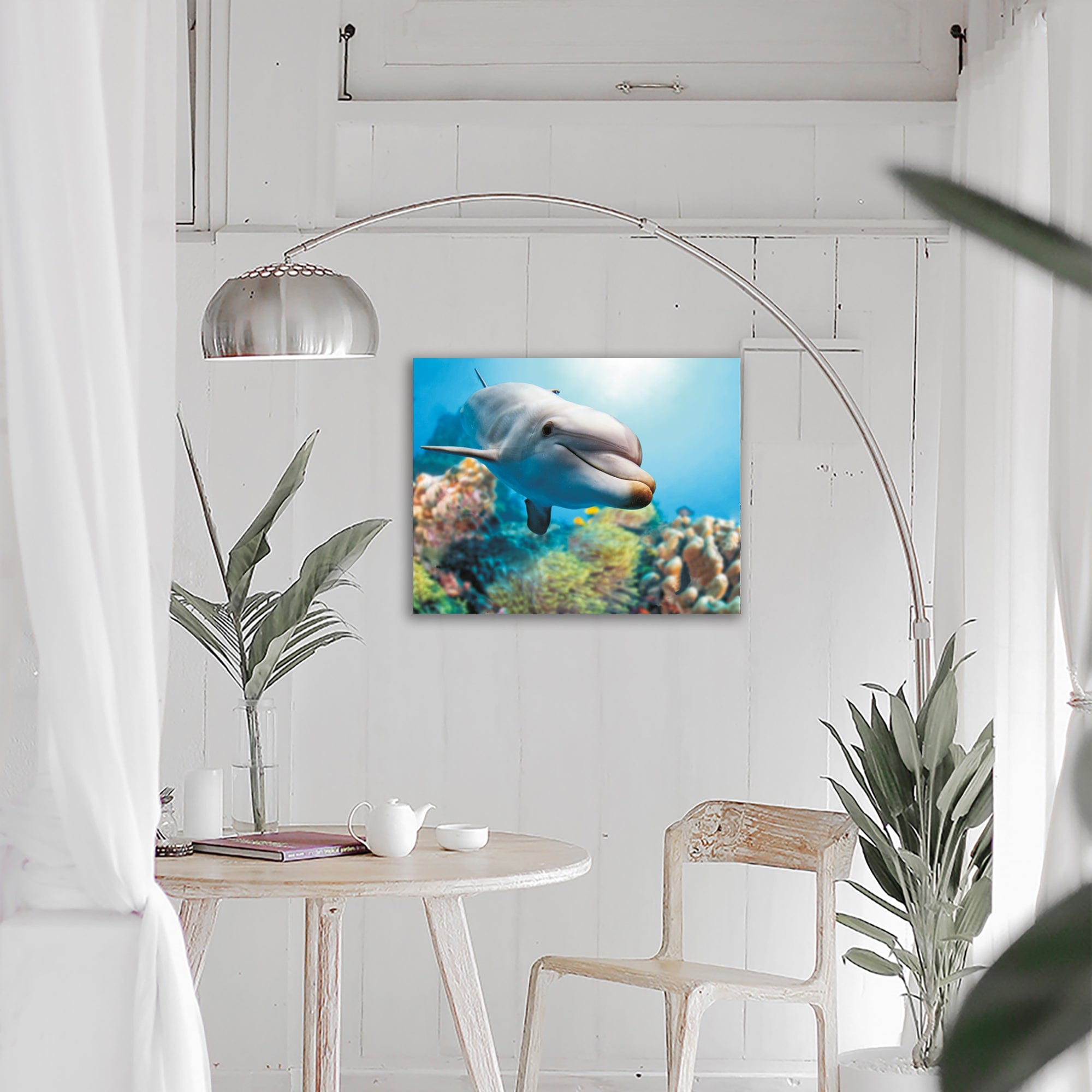 Mozaika - Usmievavý delfín - 40x50cm Na Rámovi