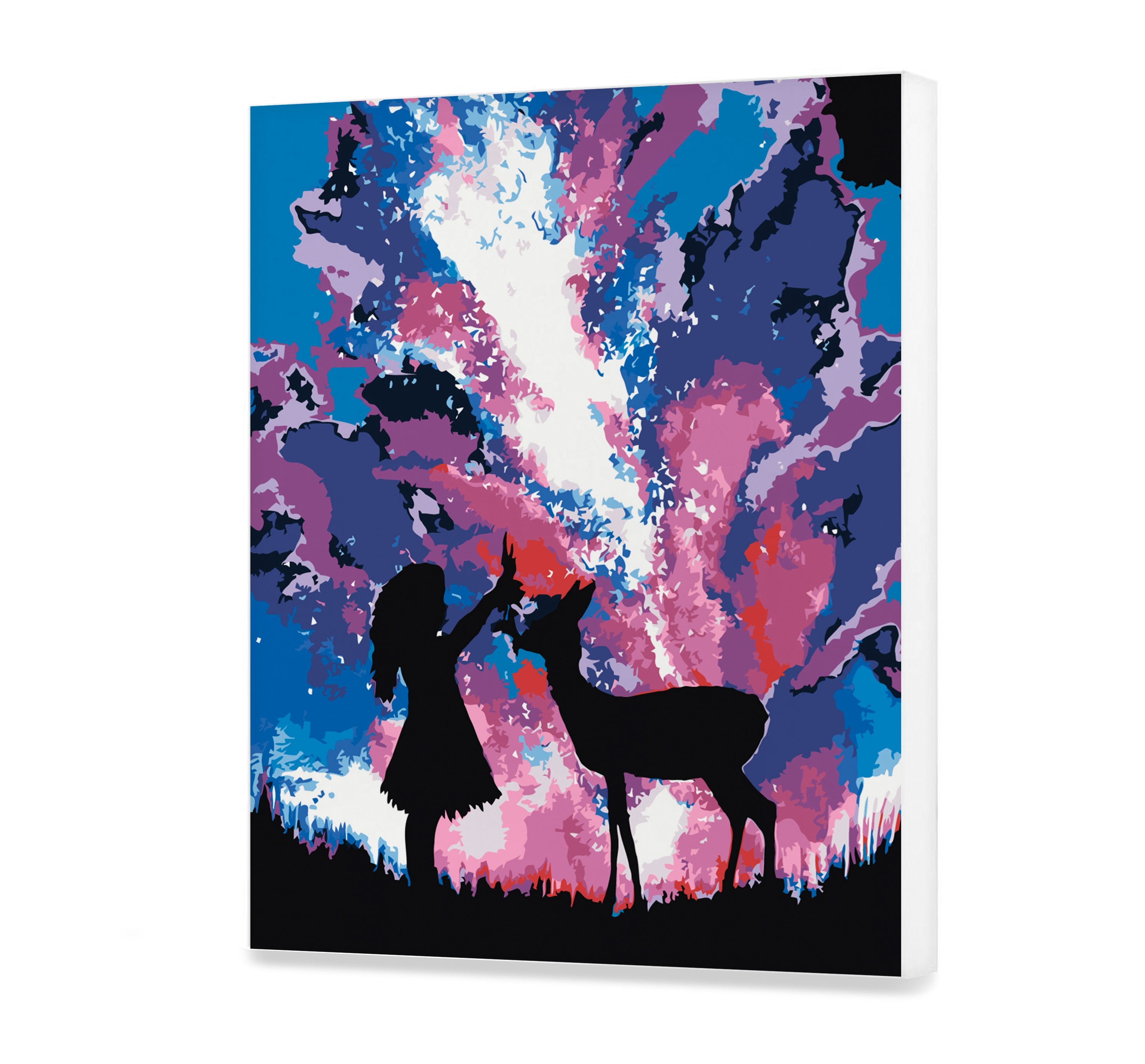 Malovanie podla cisel - Dievča A Jeleň