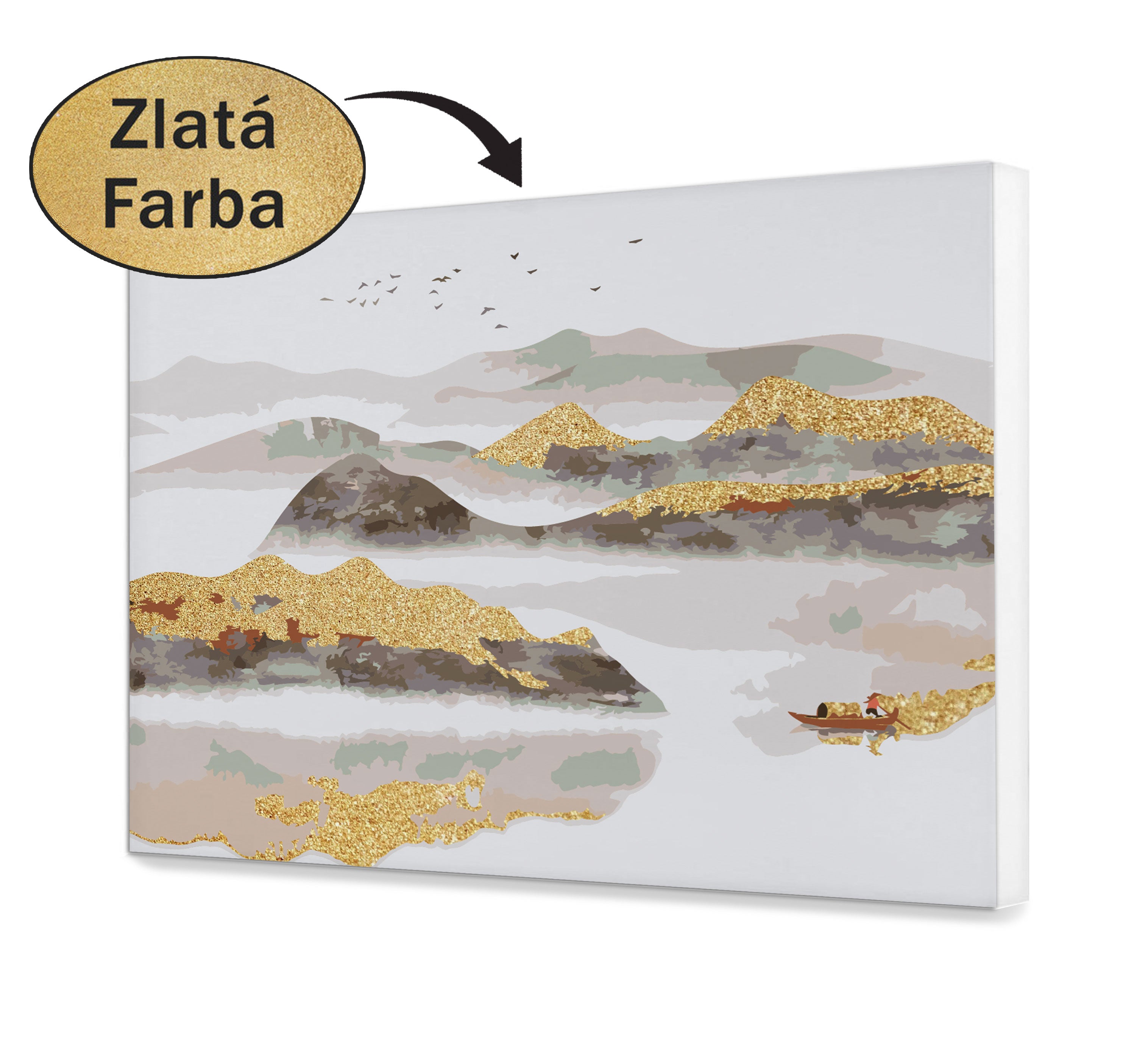 Malovanie podla cisel - Hmlisté hory v zlate