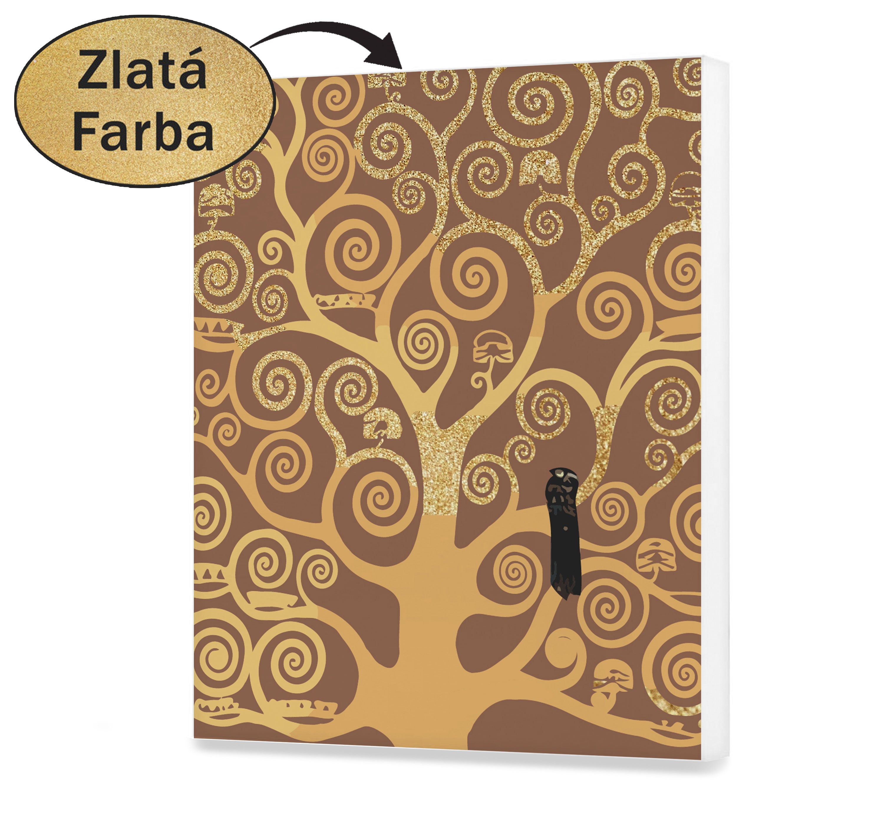 Malovanie podla cisel - Sova na zlatom strome