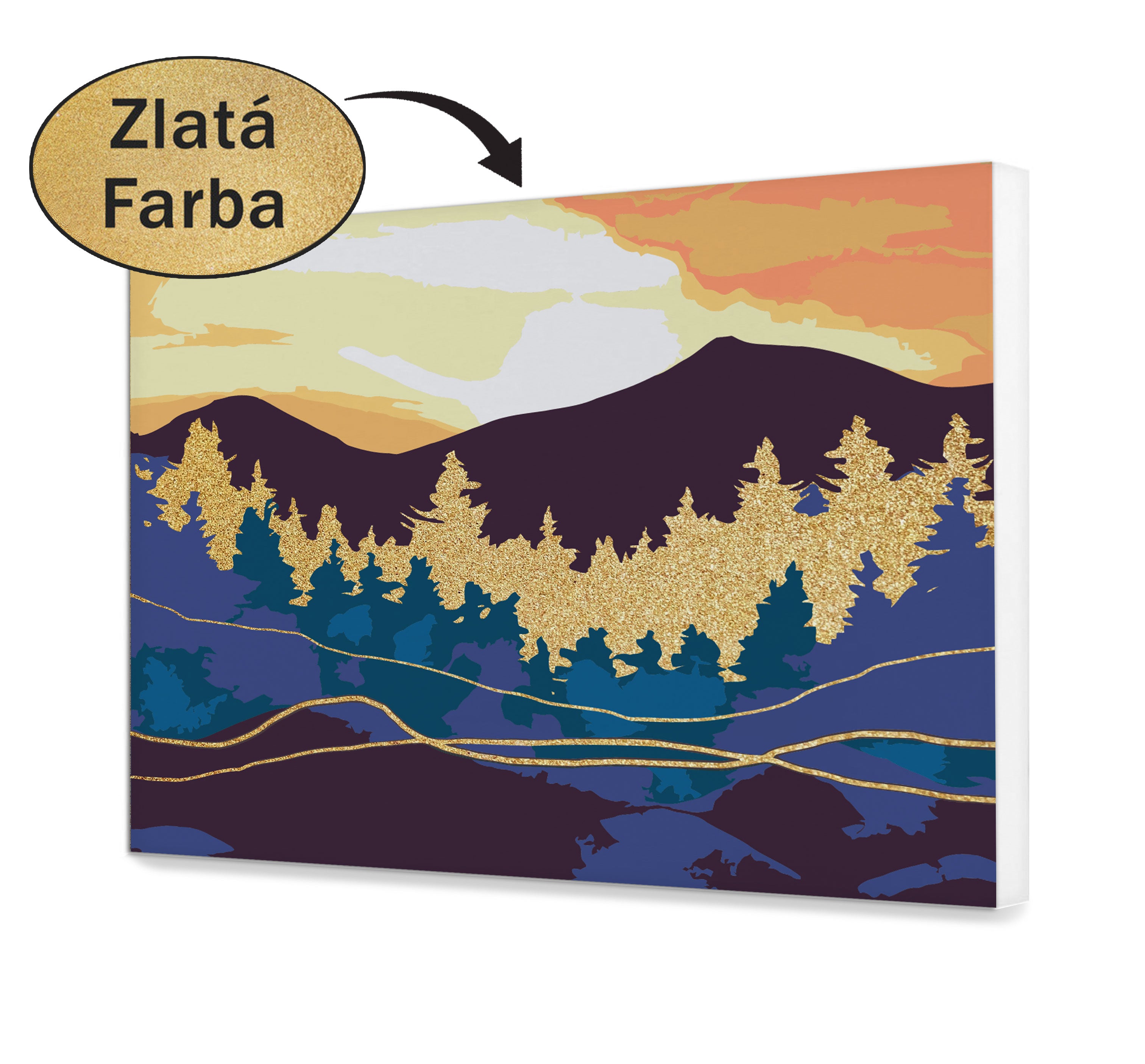 Malovanie podla cisel - Slnko v Zlatých horách