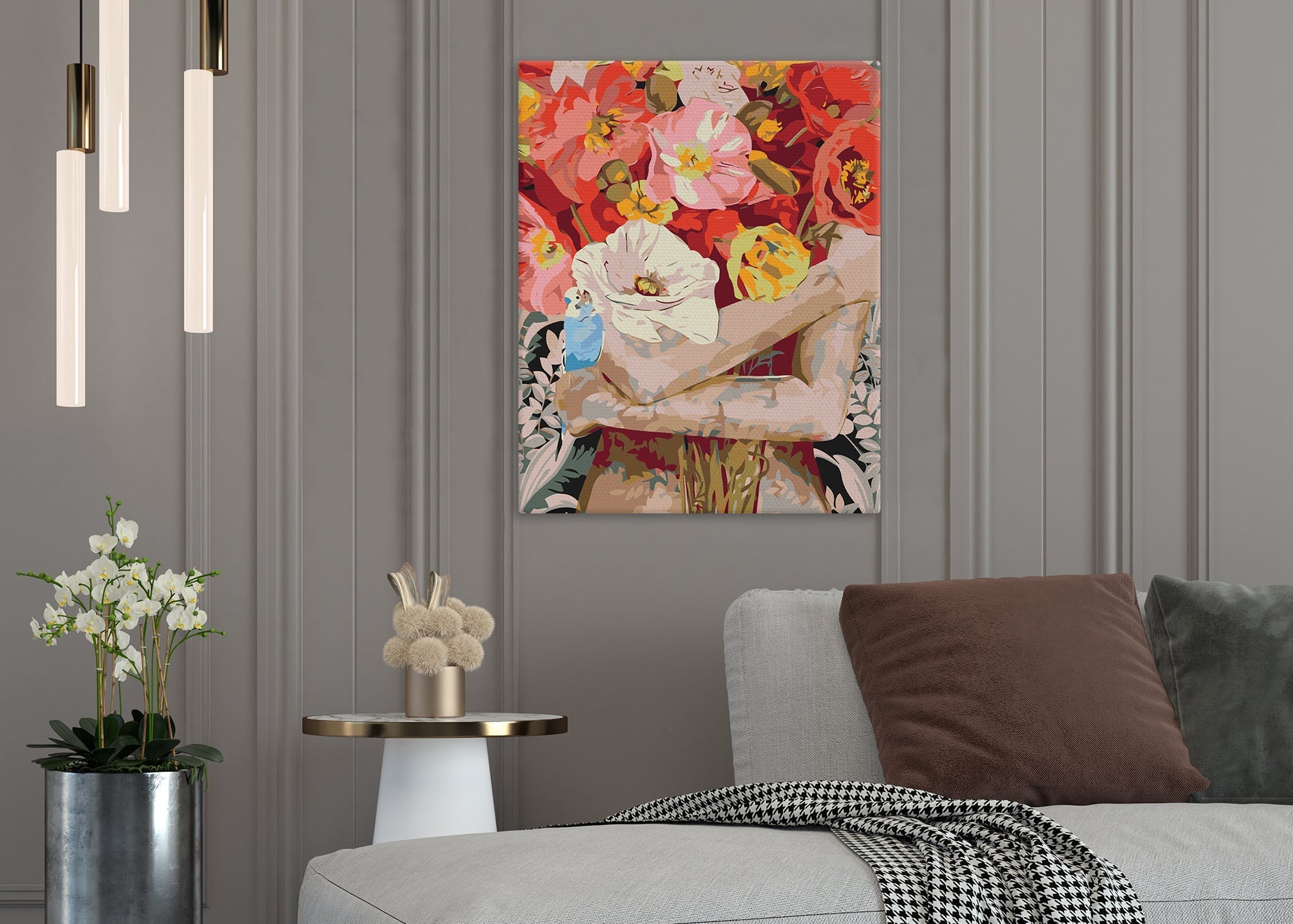 Dievča s kyticou kvetov (SC0728)