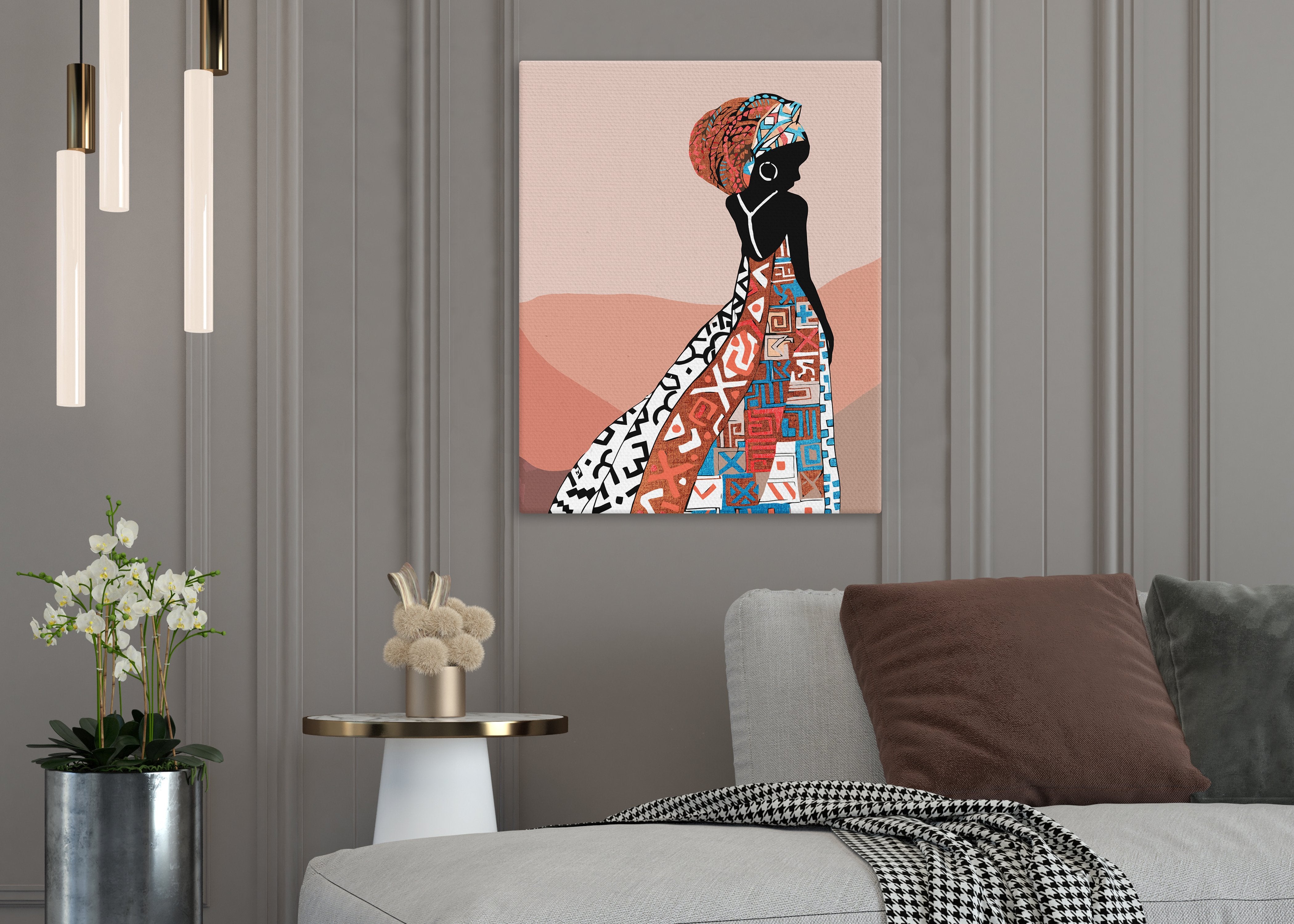 Africké Farebné Šaty (SC0628)