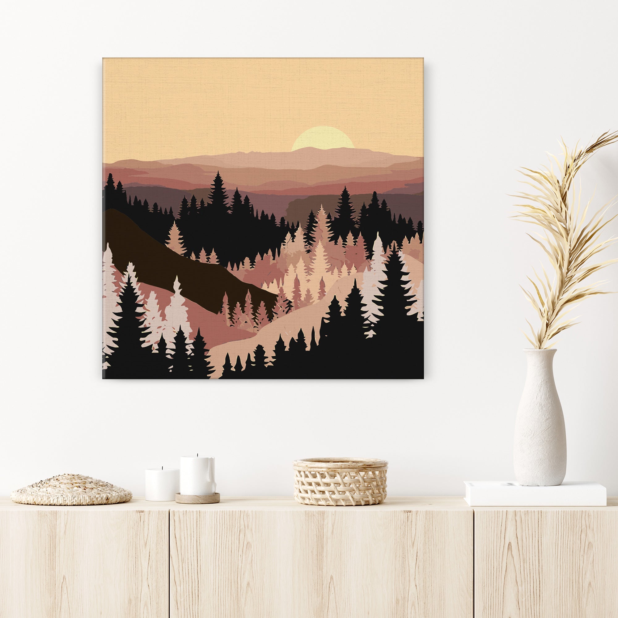 Les pri západe slnka