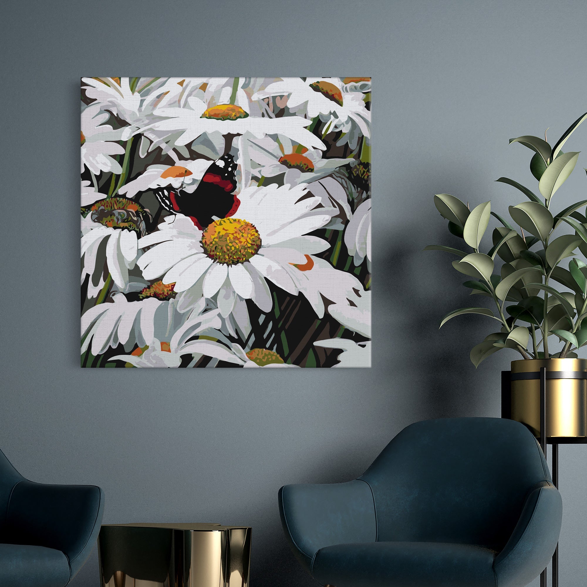 Harmanček a motýľ