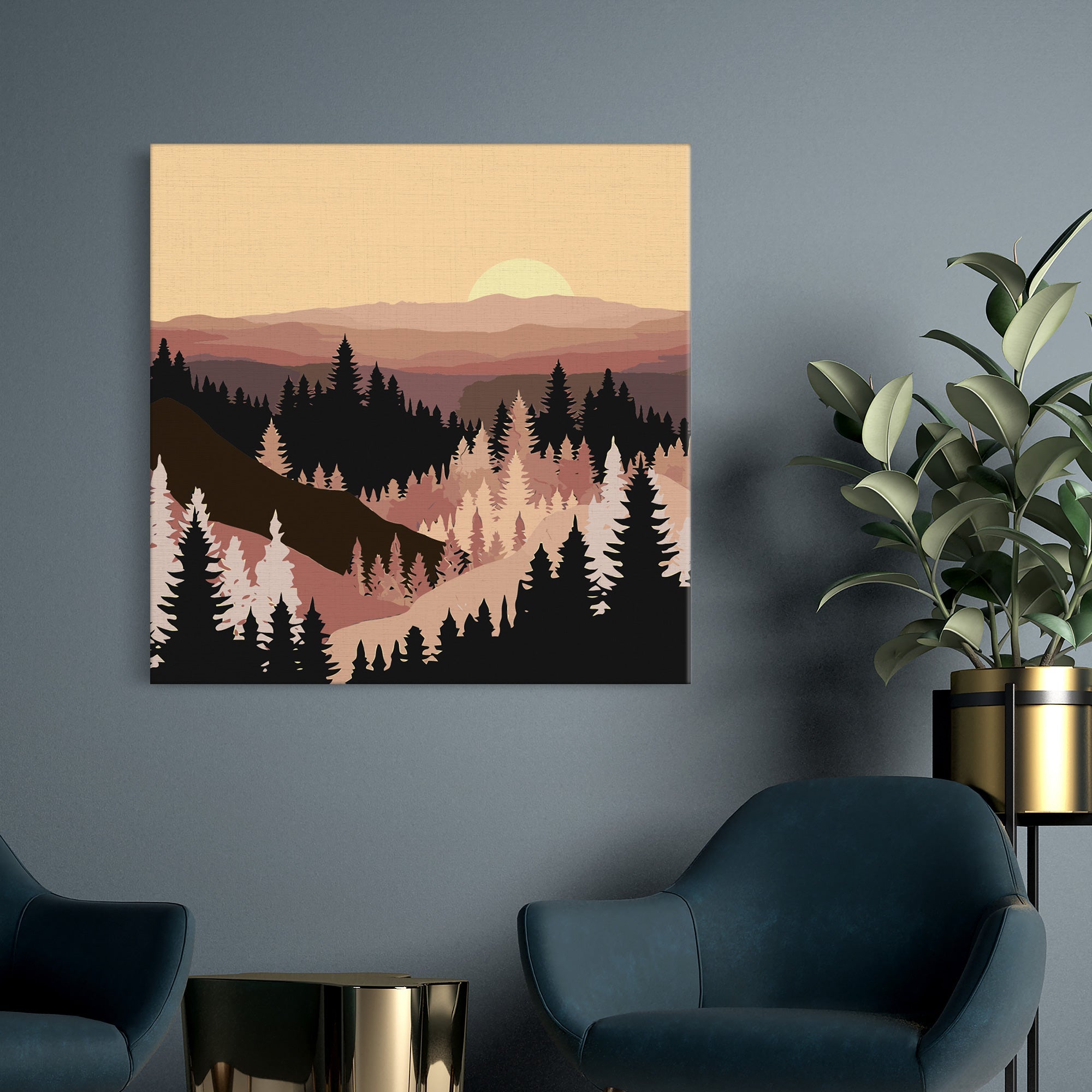 Les pri západe slnka