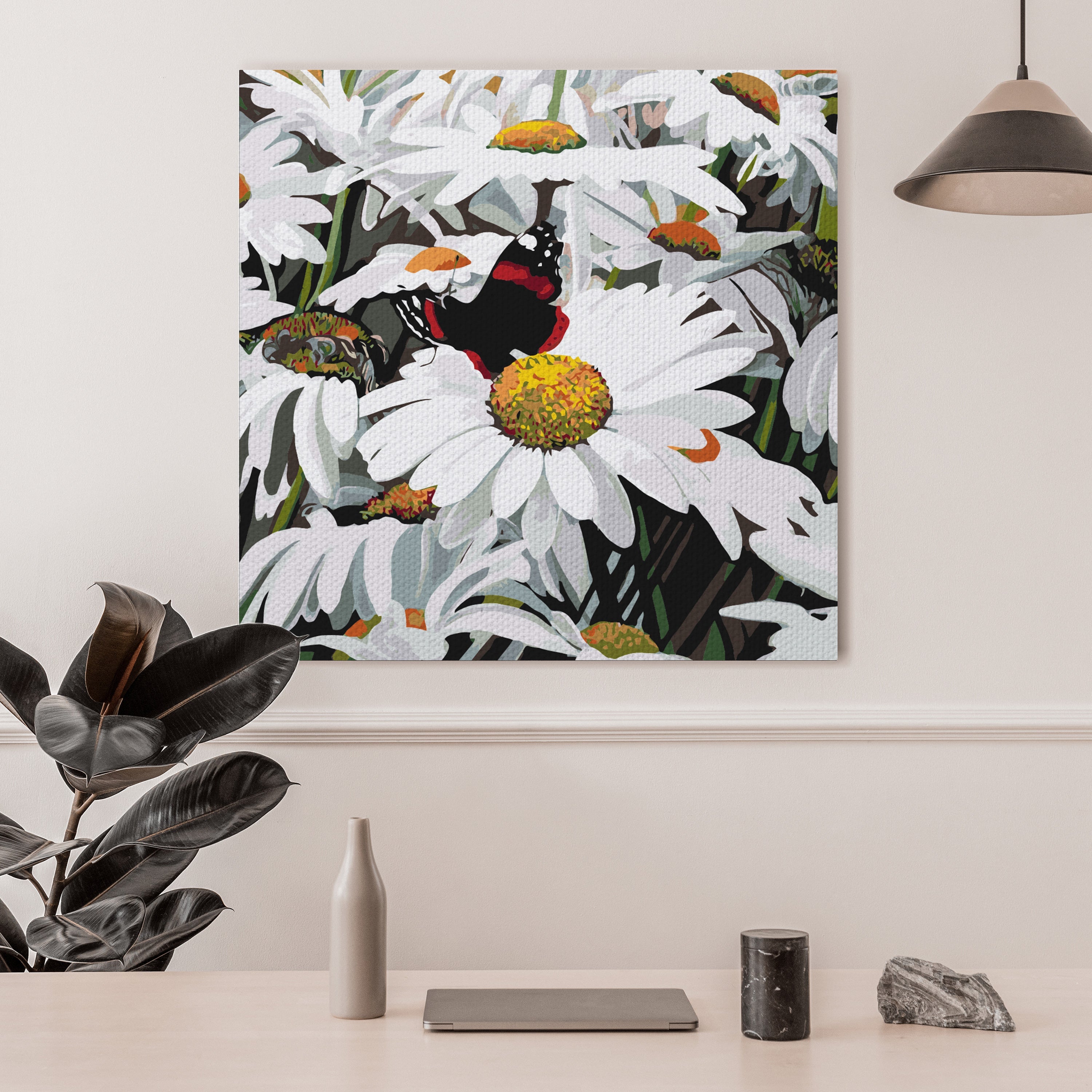 Harmanček a motýľ