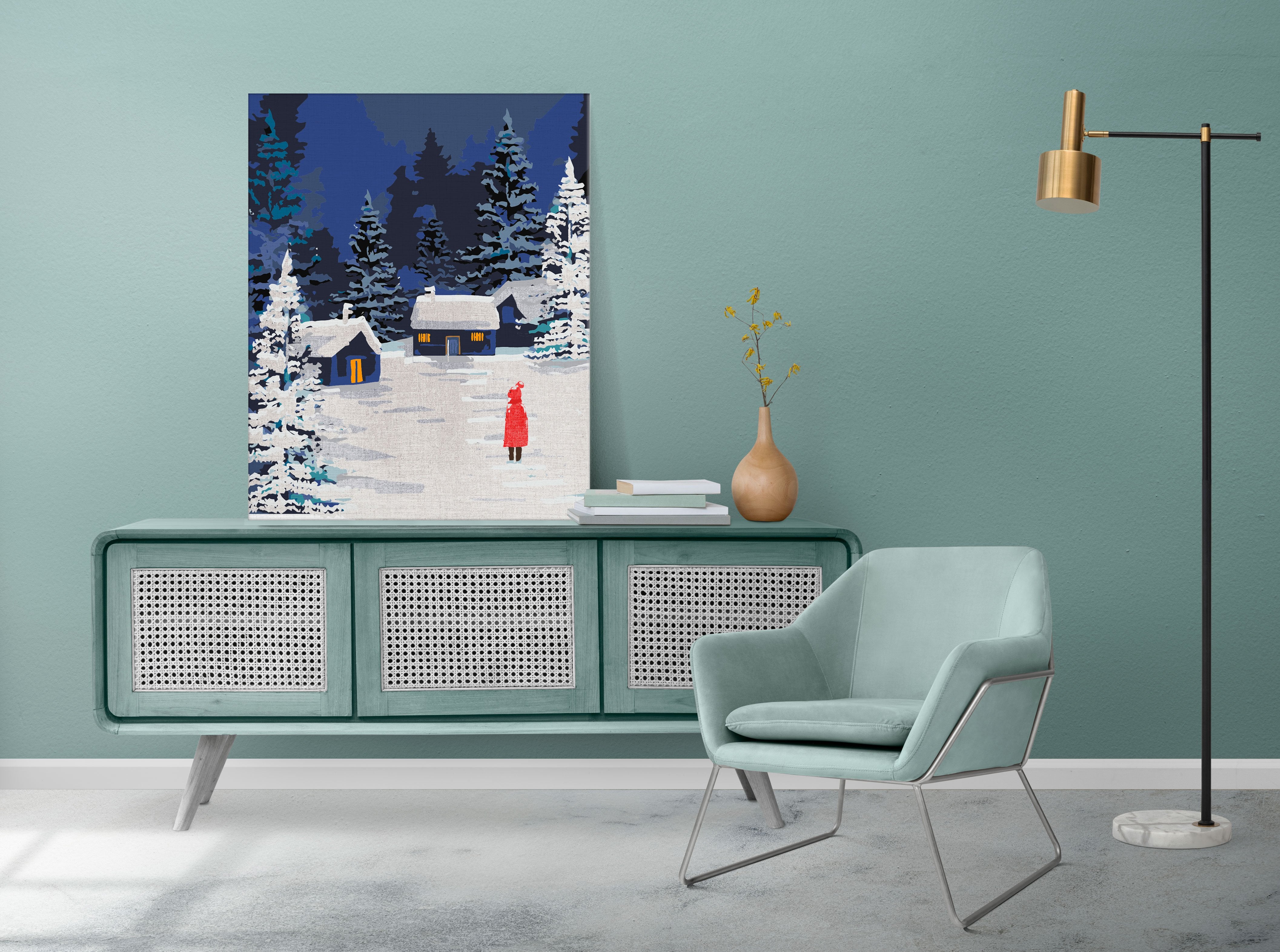 Nočná zimná dedina (SC0650)