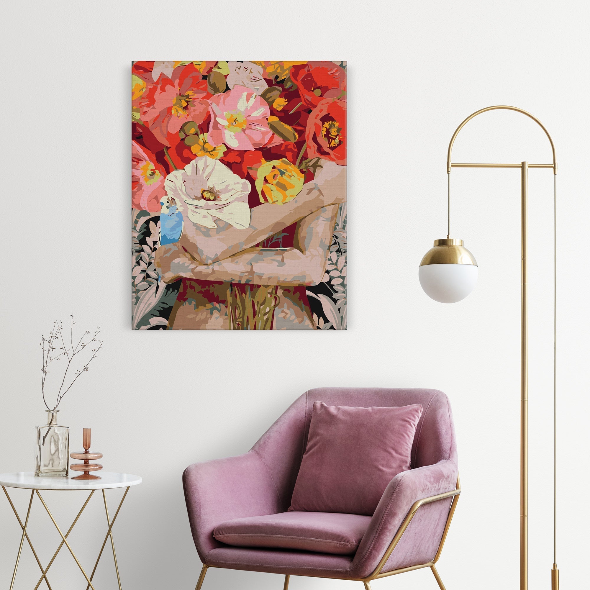 Dievča s kyticou kvetov (SC0728)