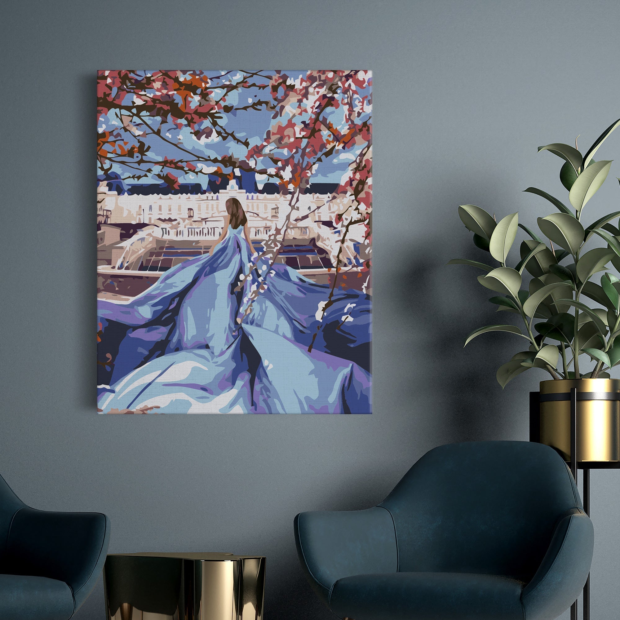 Dievča v modrých šatách (SC0733)