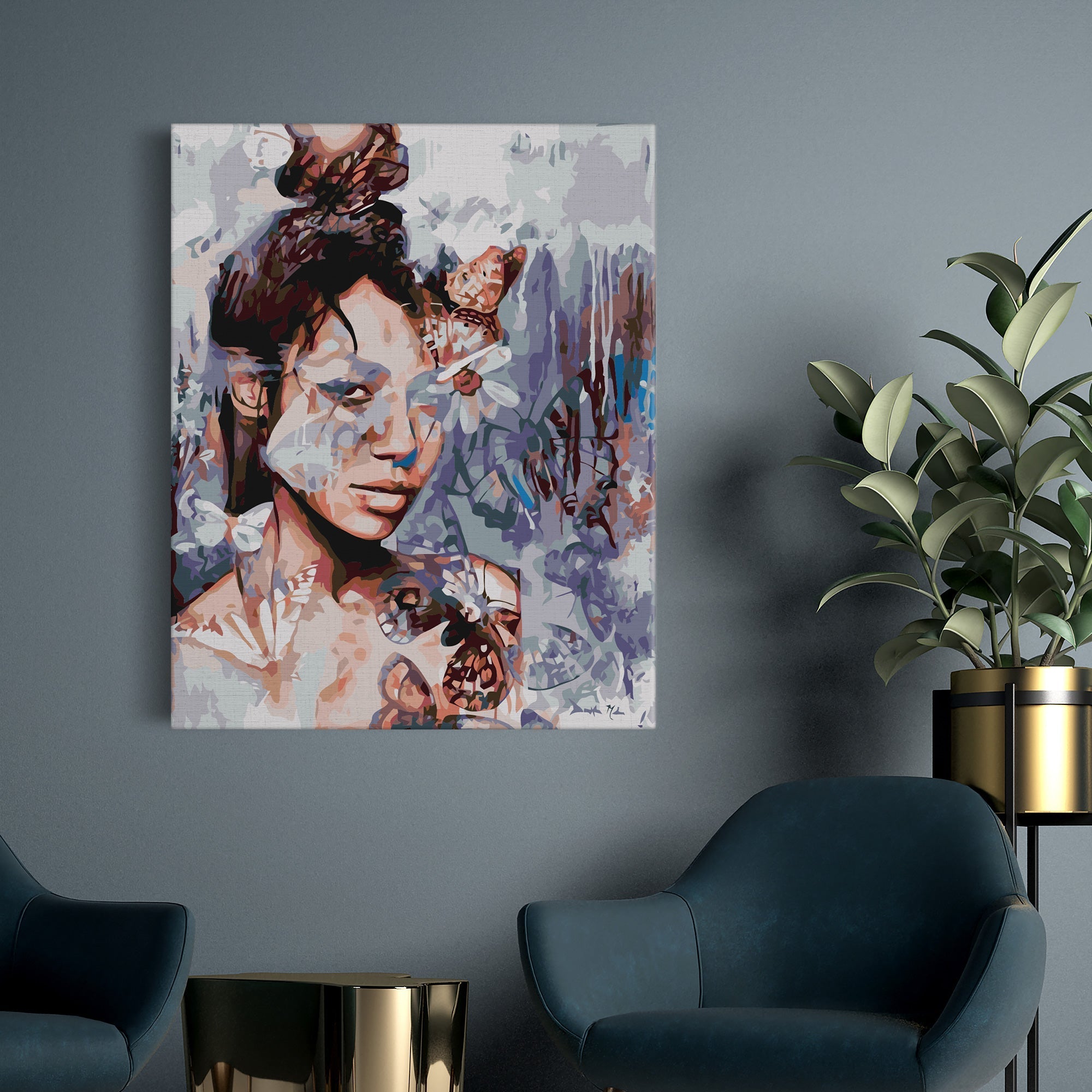 Dievča s motýľmi (SC0711)