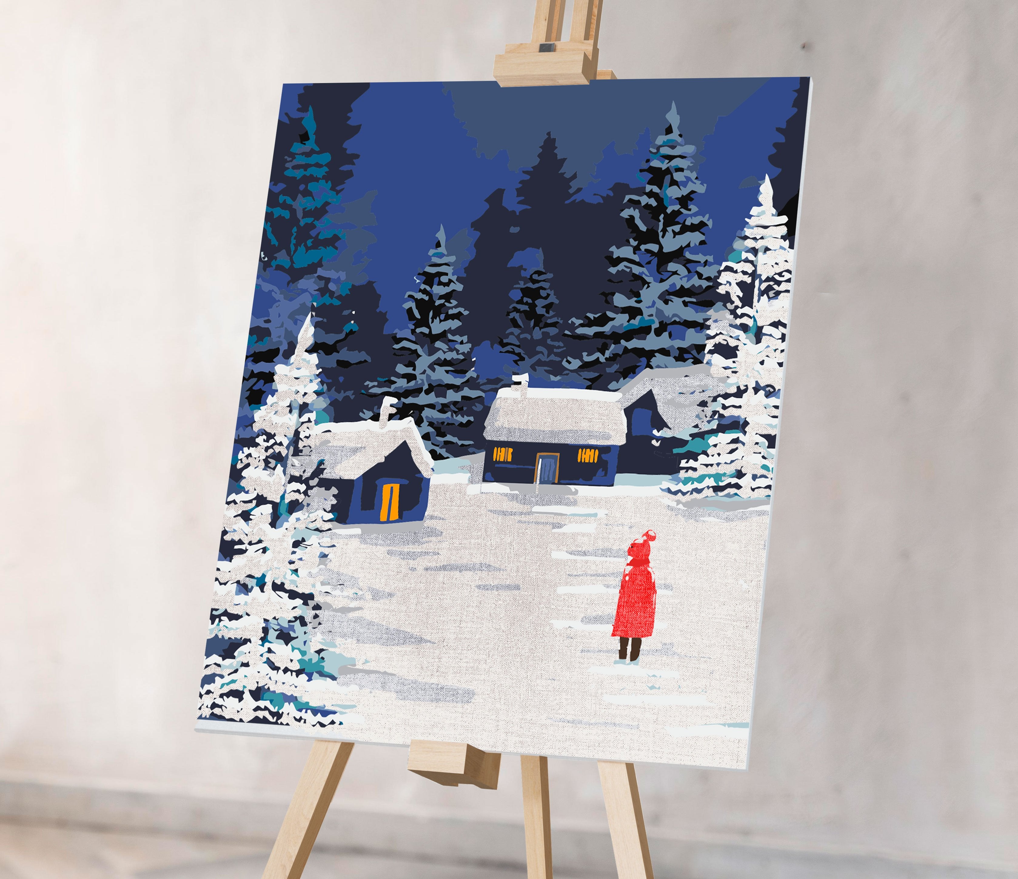 Nočná zimná dedina (SC0650)