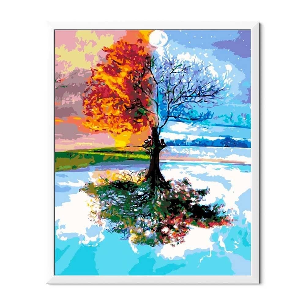 Mozaika - Stromček štyroch ročných období - 40x50cm