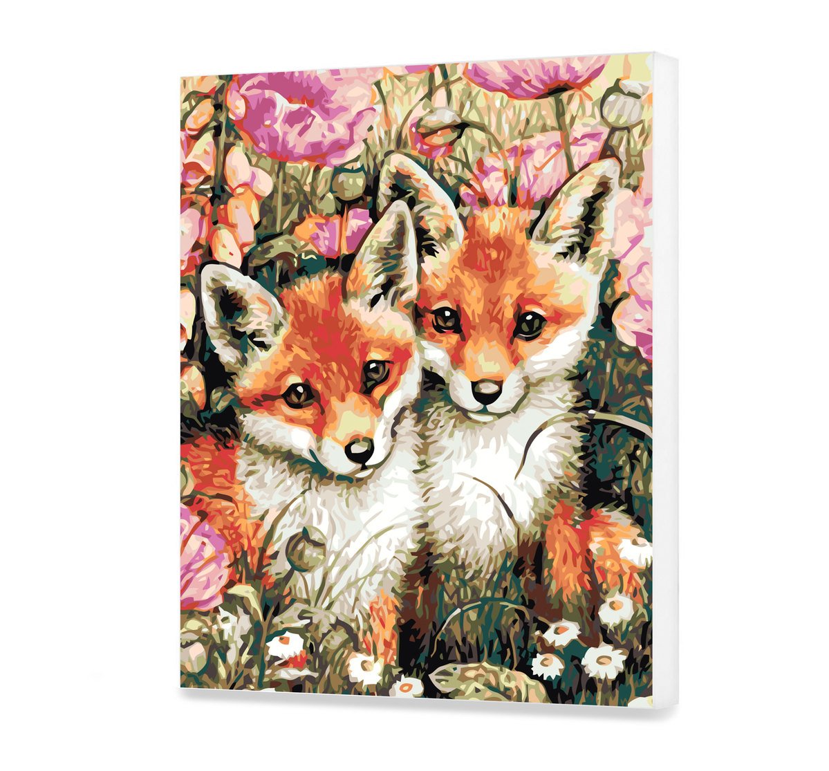 Malovanie podla cisel - Roztomilé Kvetinové Líšky