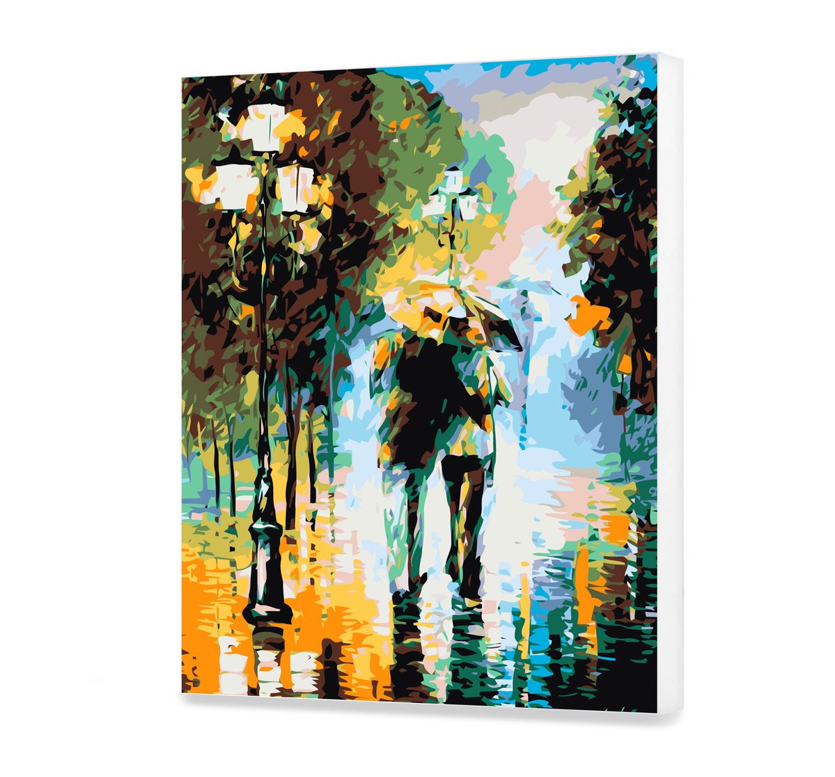 Malovanie podla cisel - Prechádzka Pod Dažďom