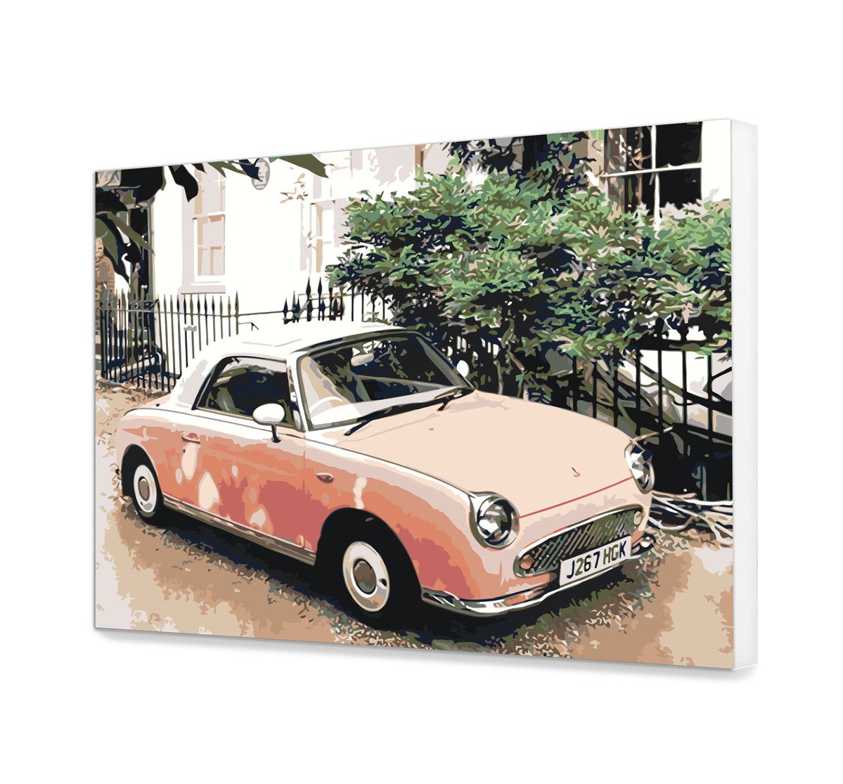 Ružové Auto Na Dvore