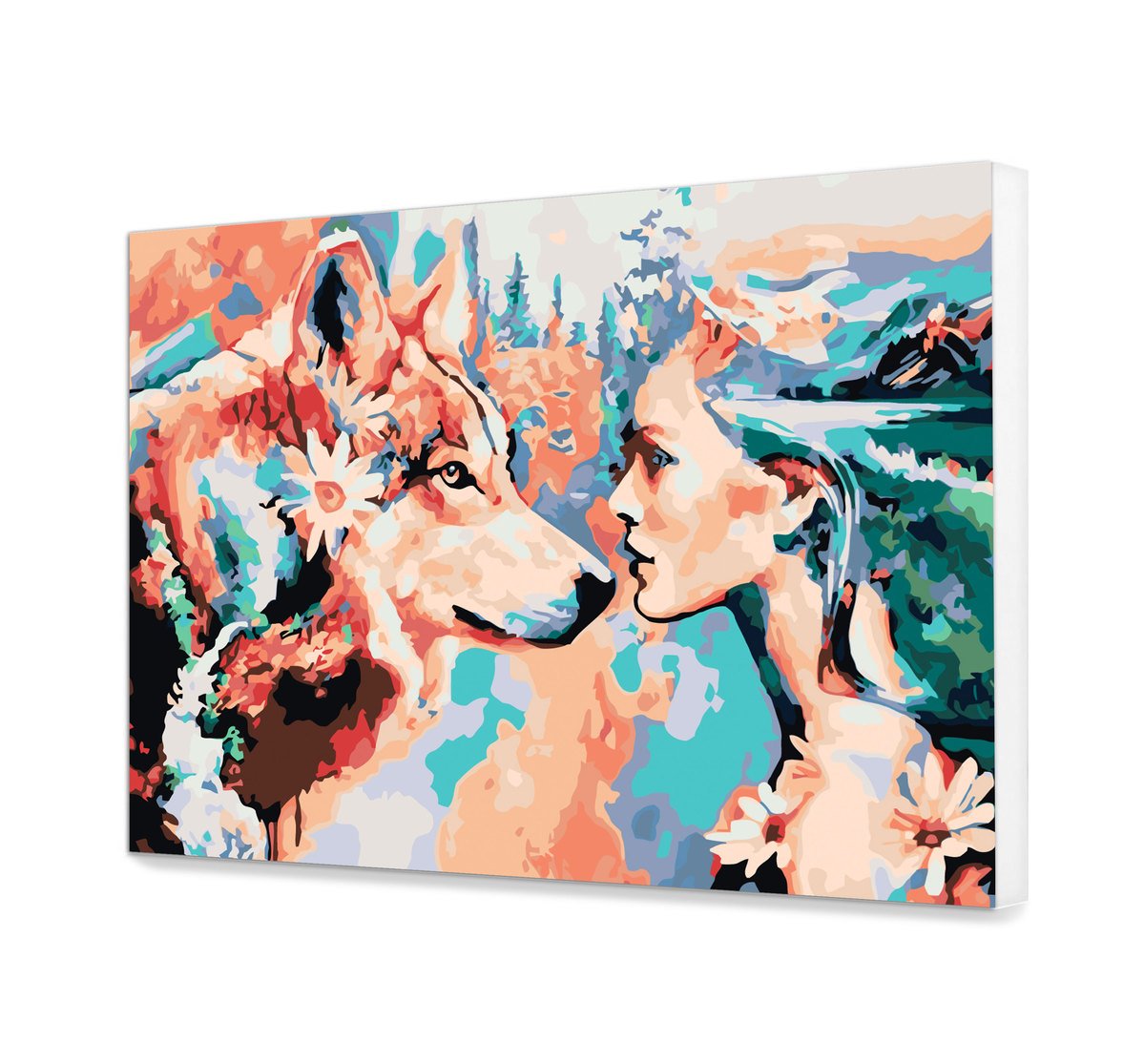 Malovanie podla cisel - Vlk A Dievča