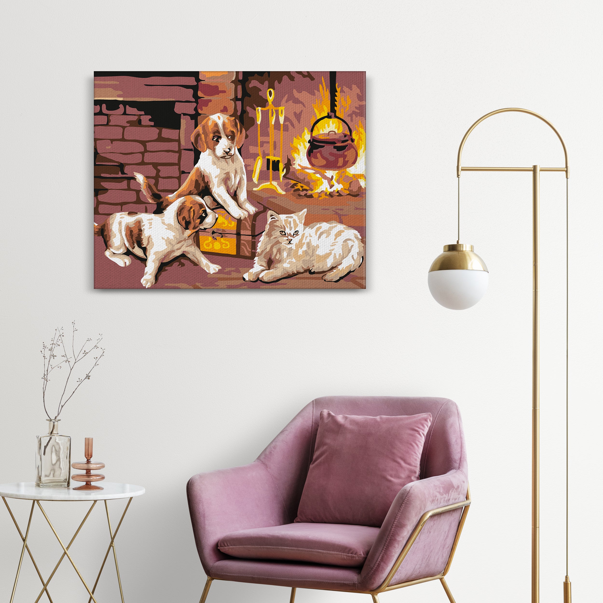 Zvieratá pri krbe (HP0463)