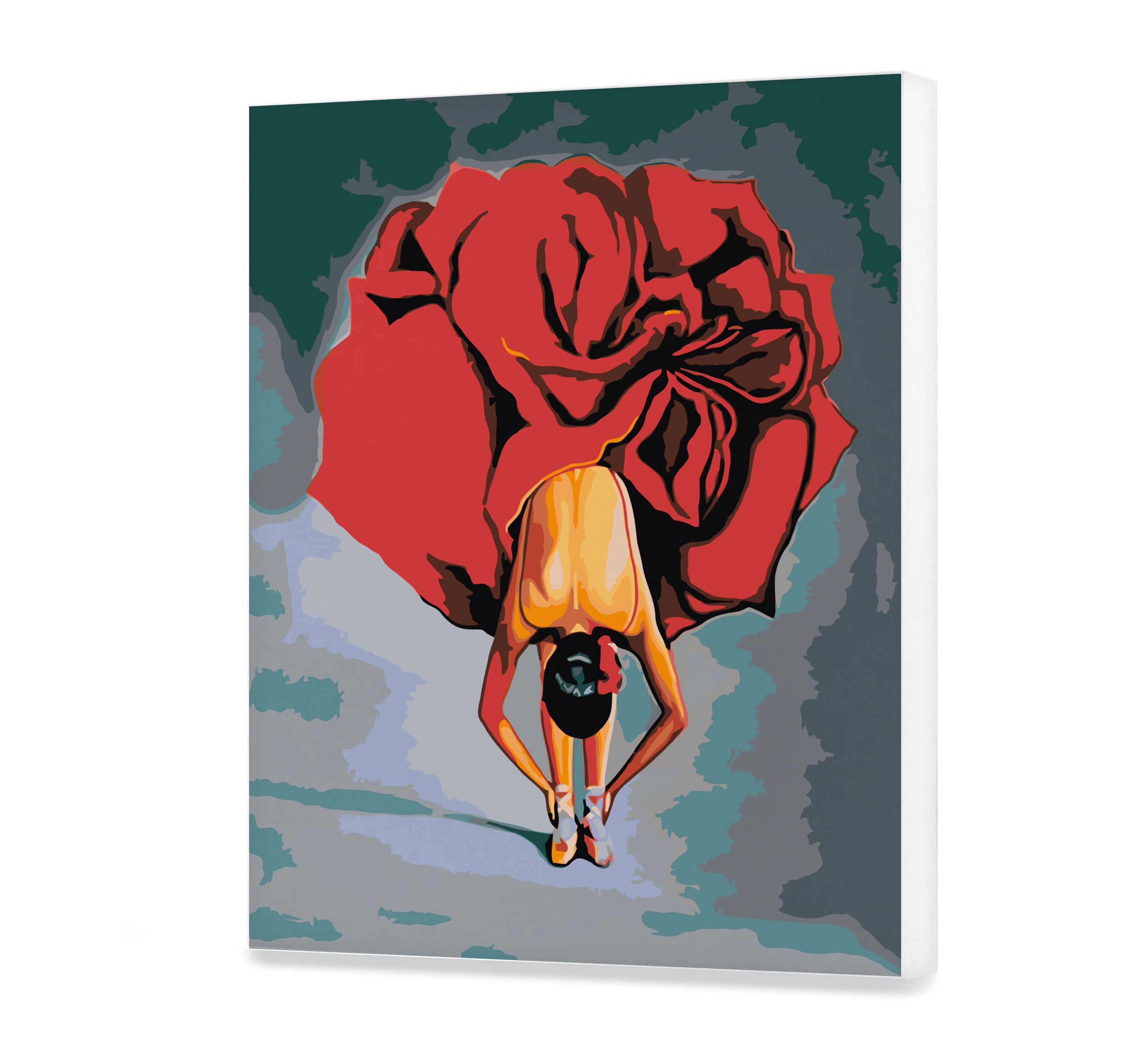 Malovanie podla cisel - Žena Baletná Ruža