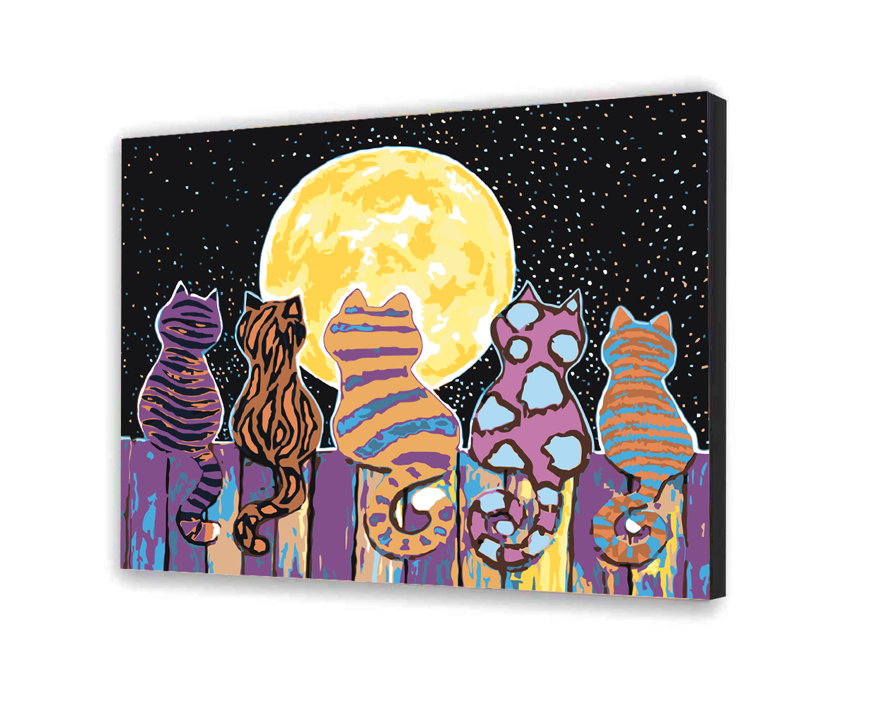 Malovanie podla cisel - Farebné Mačky