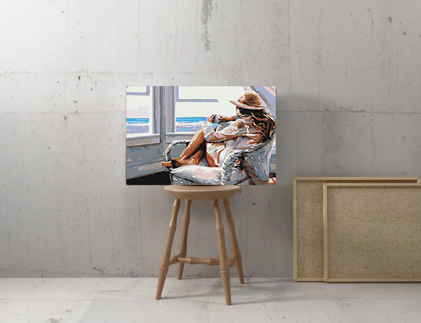 Dievča Na Stoličke