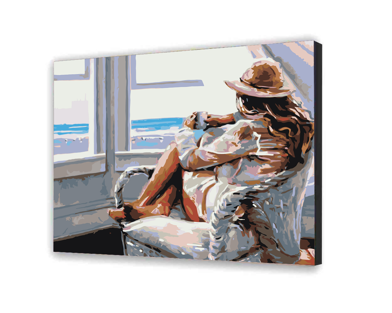 Malovanie podla cisel - Dievča Na Stoličke