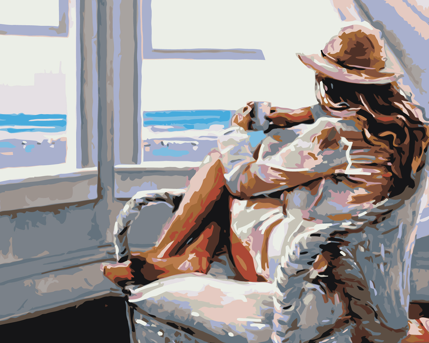 Dievča Na Stoličke