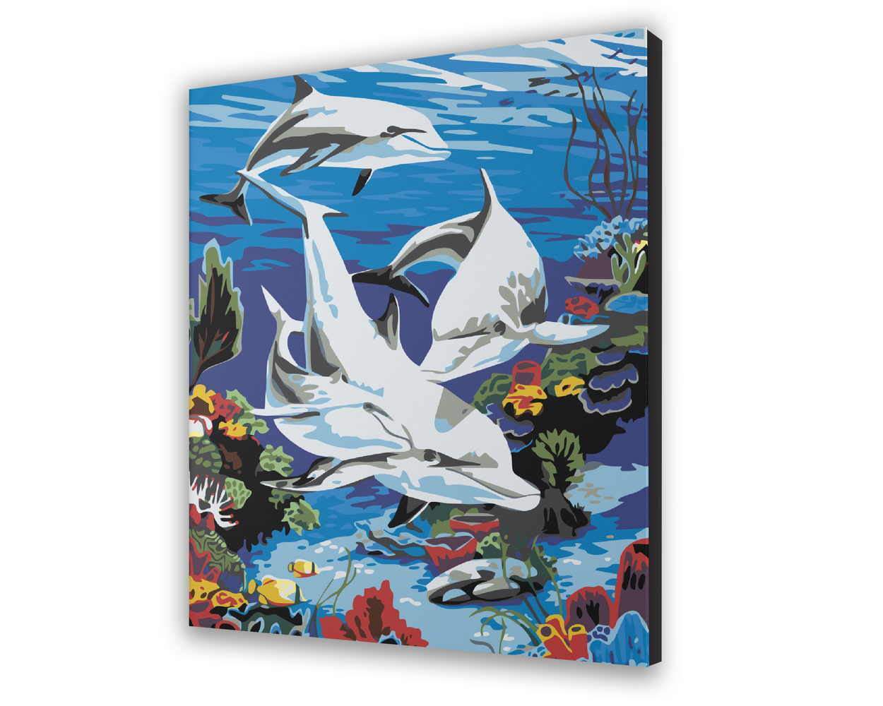 Malovanie podla cisel - Šťastné Delfíny