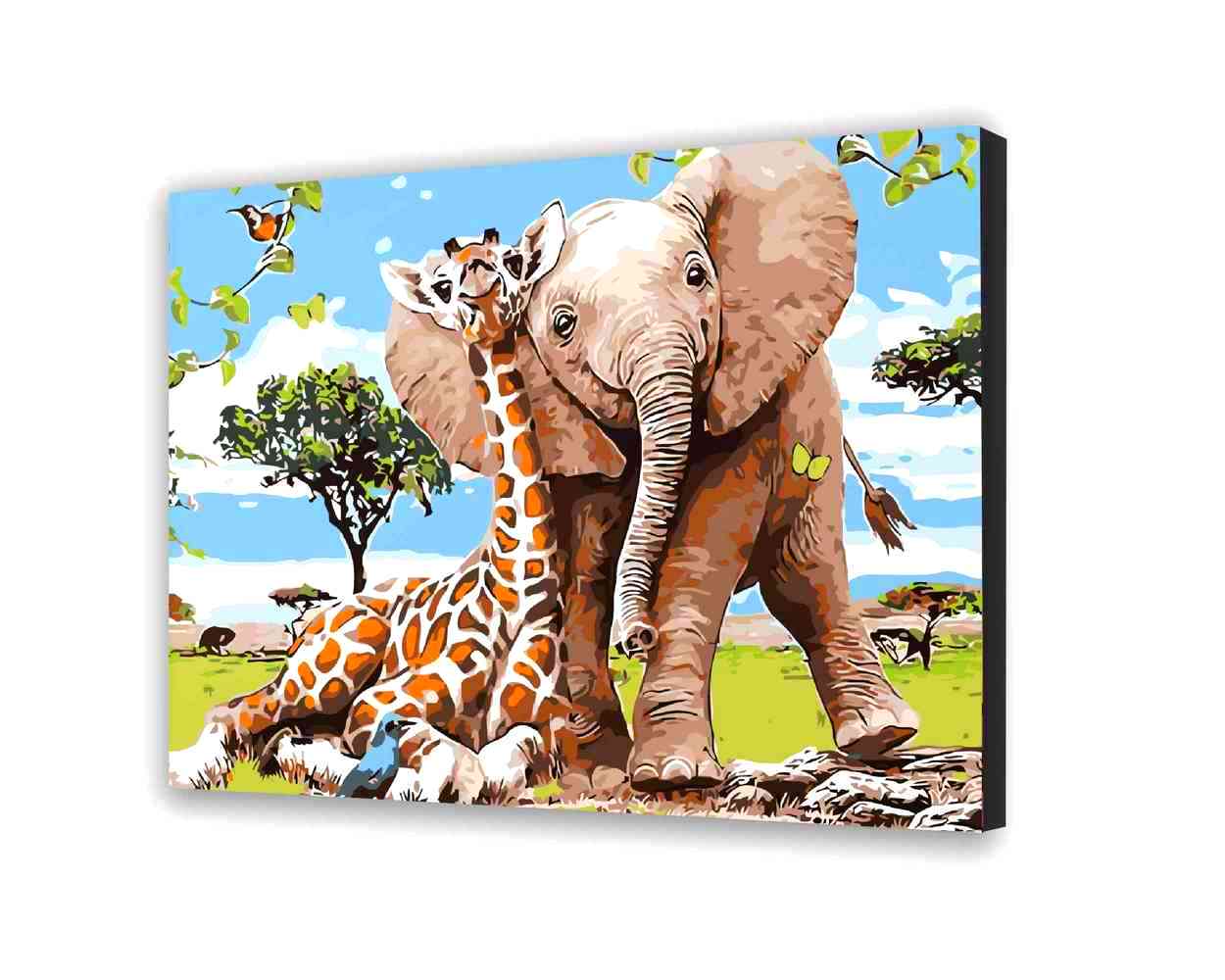 Malovanie podla cisel - Slon A Žirafa