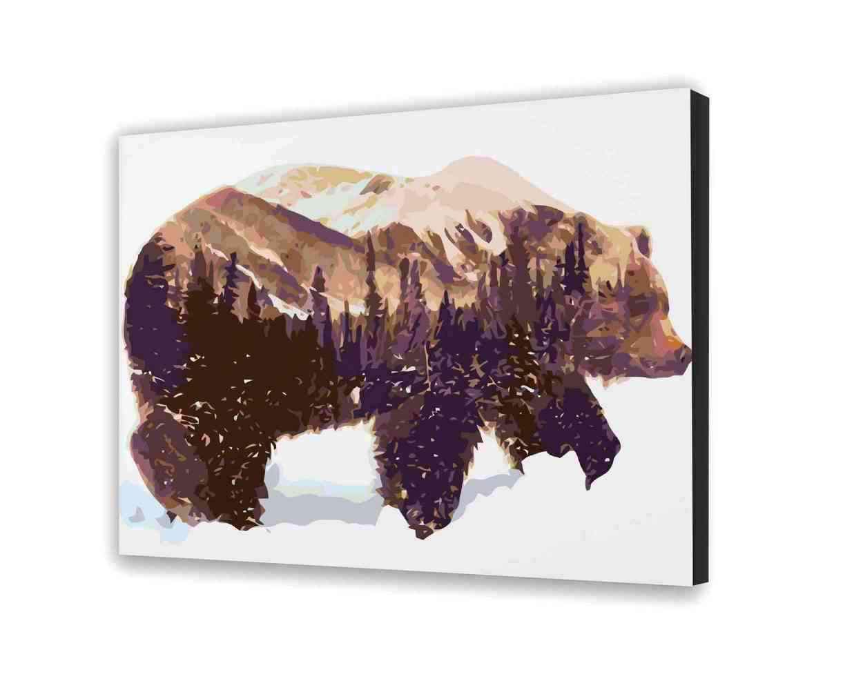 Maľovanie podľa cisel - Medveď