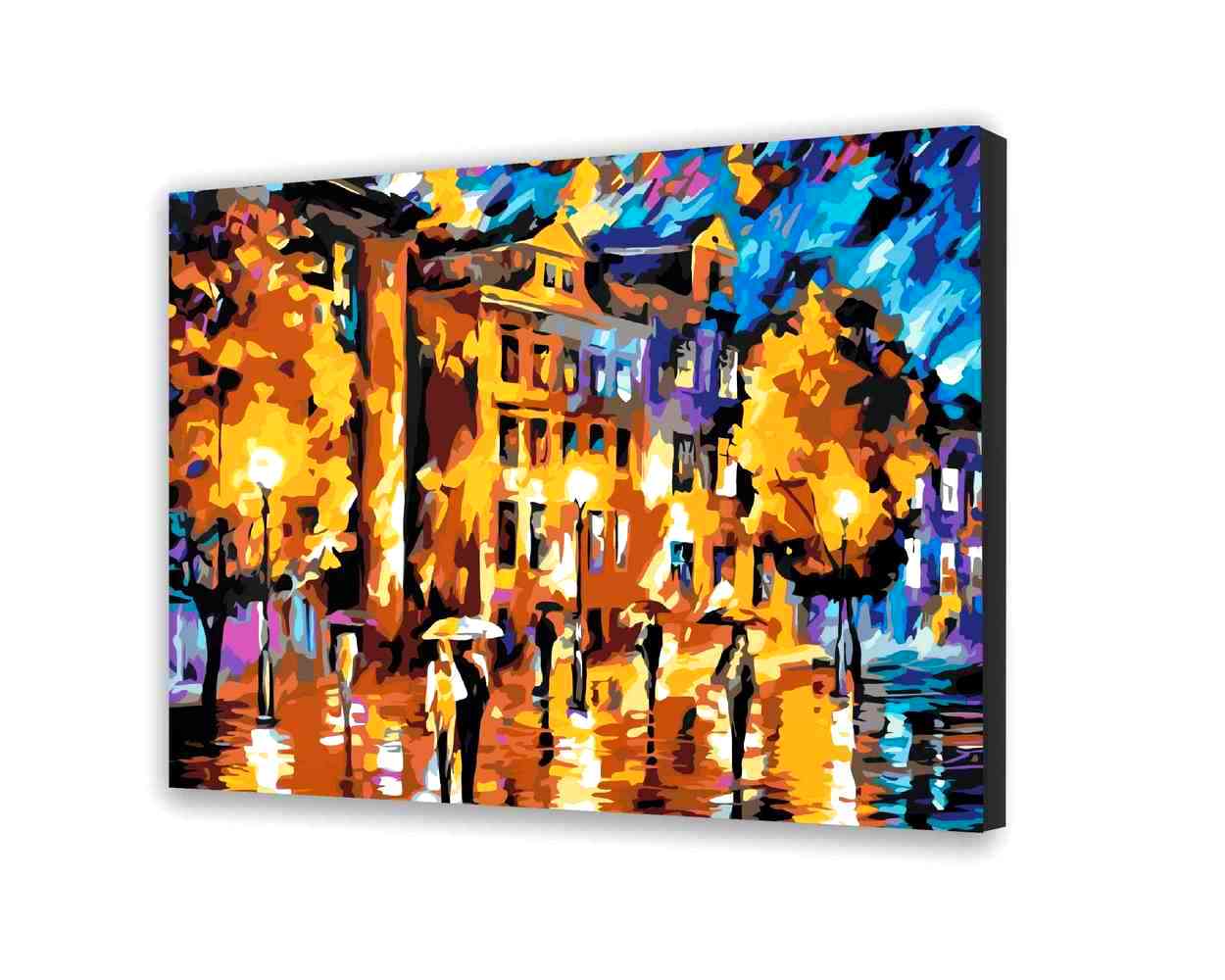 Plátno podľa čísla - Prechádzky V Daždi