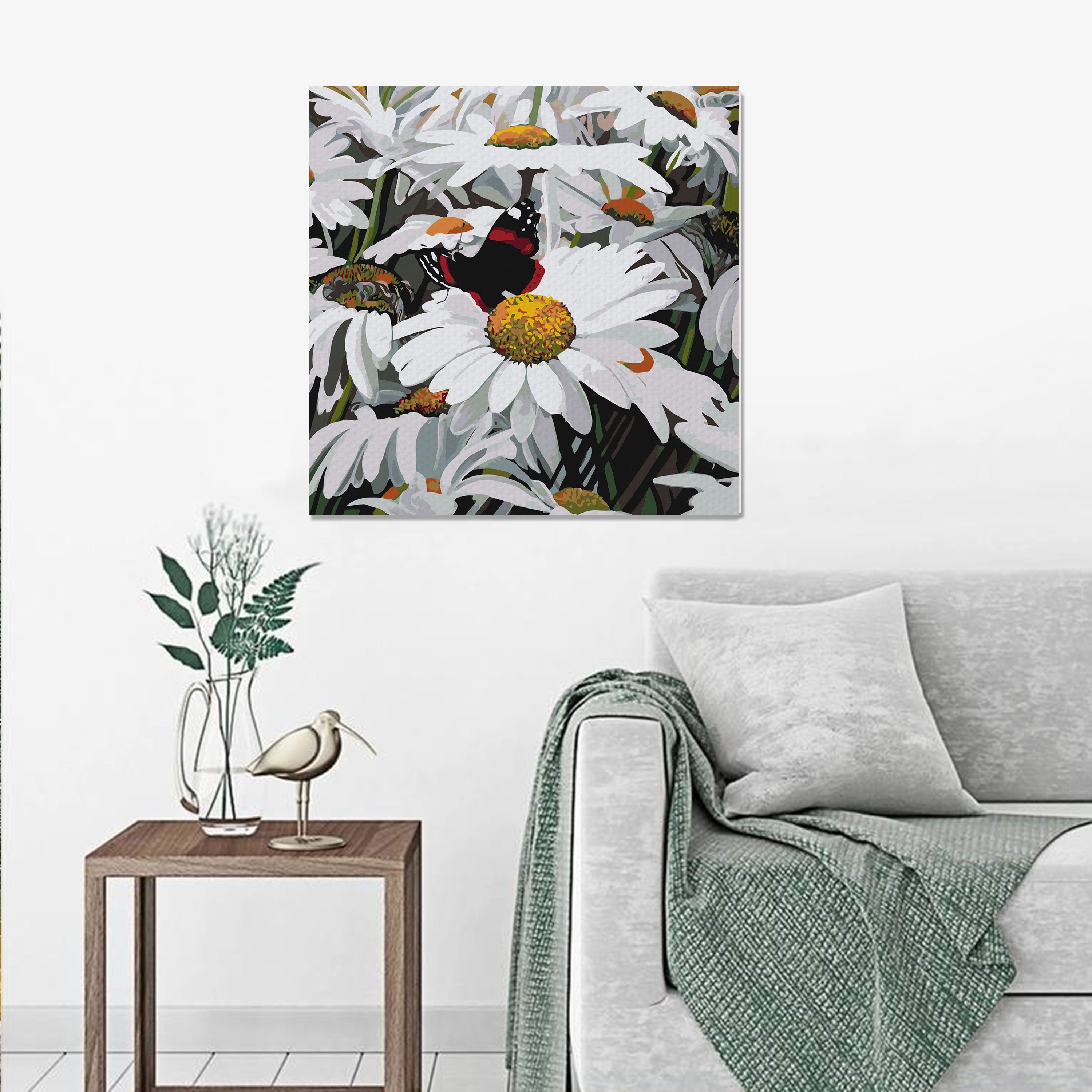 Harmanček a motýľ