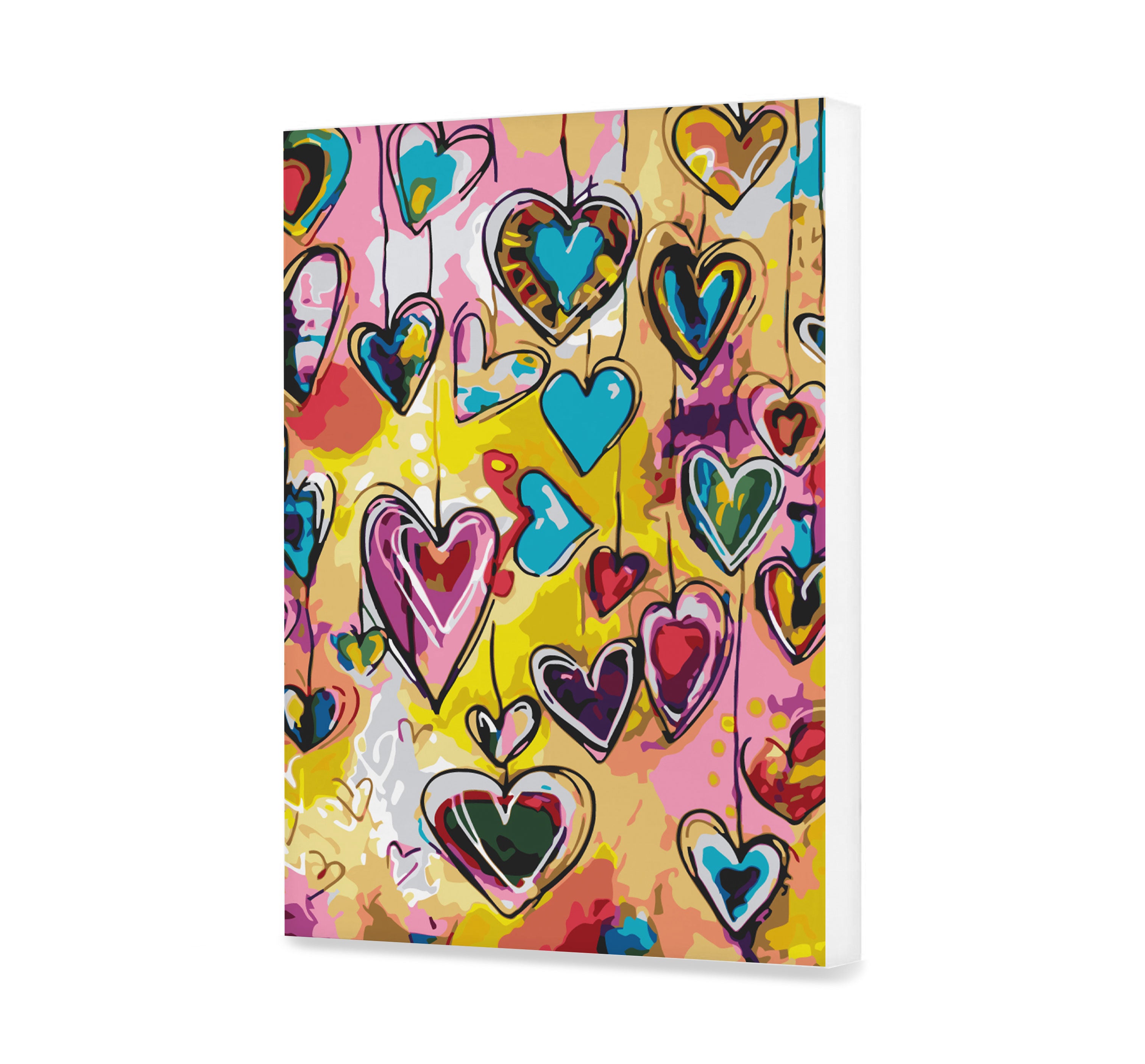 Malovanie podla cisel - Srdiečka