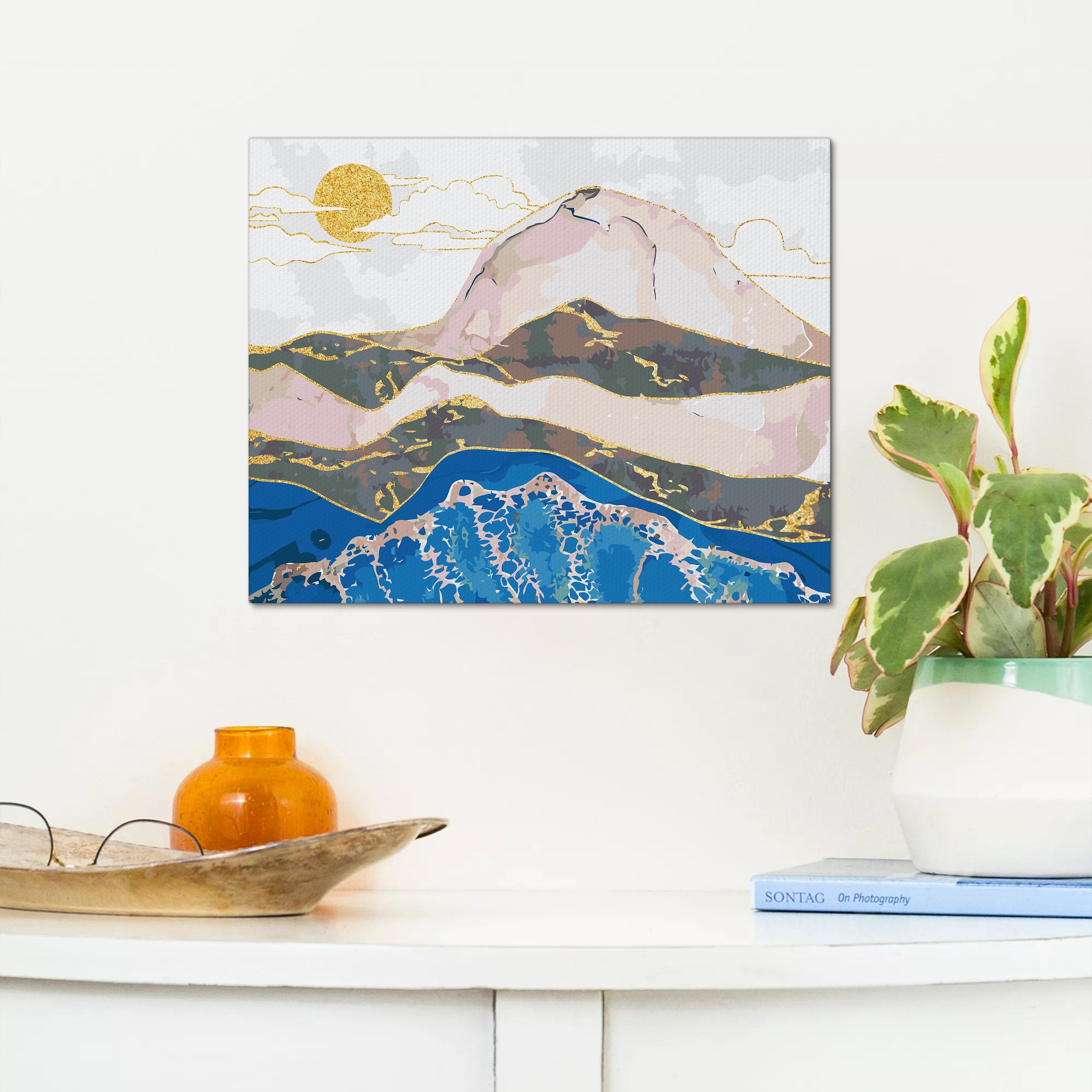 Abstraktné slnko zlatých hôr (NK0409)