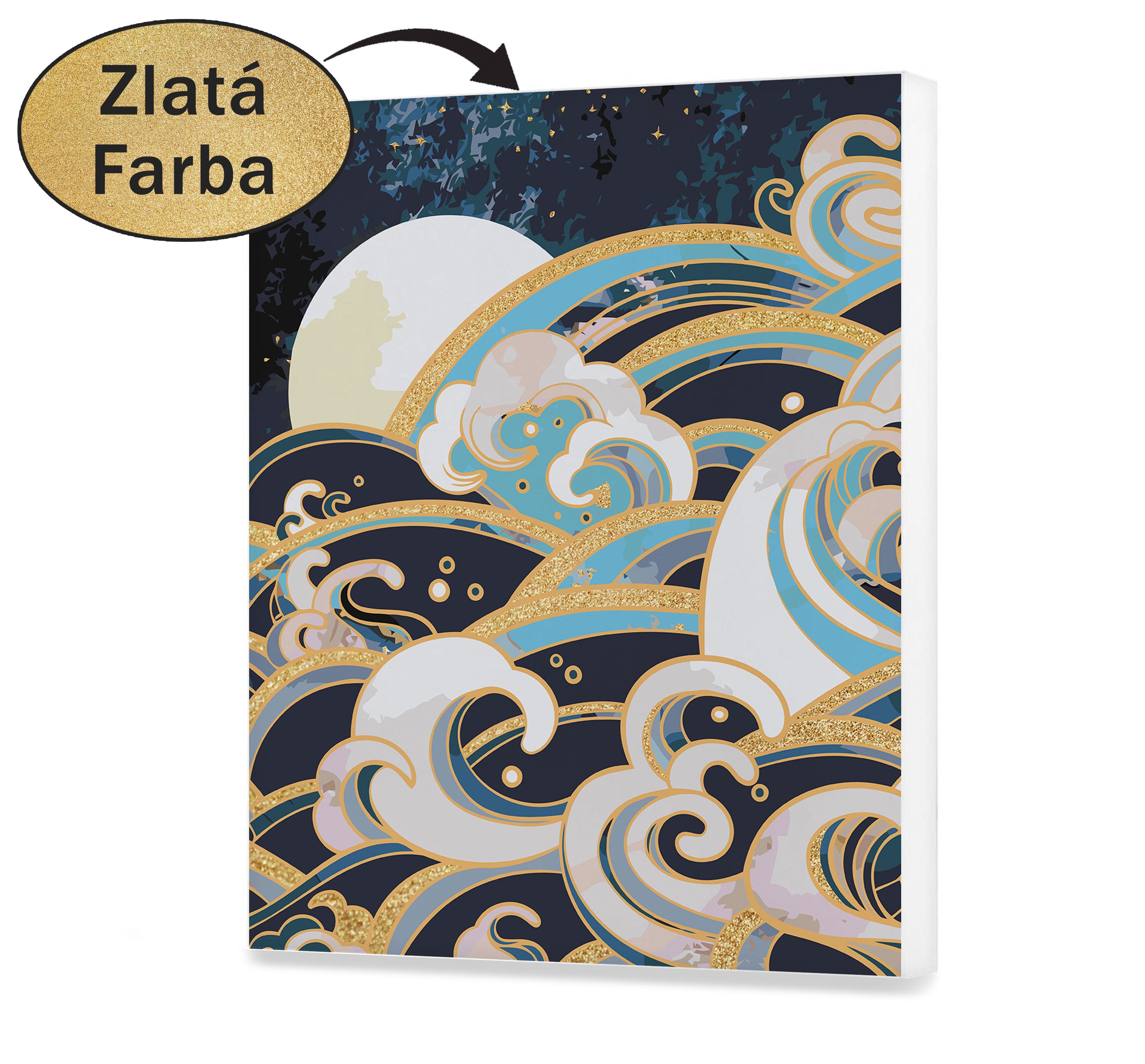 Malovanie podla cisel - Nočné obrazce Zlaté mraky