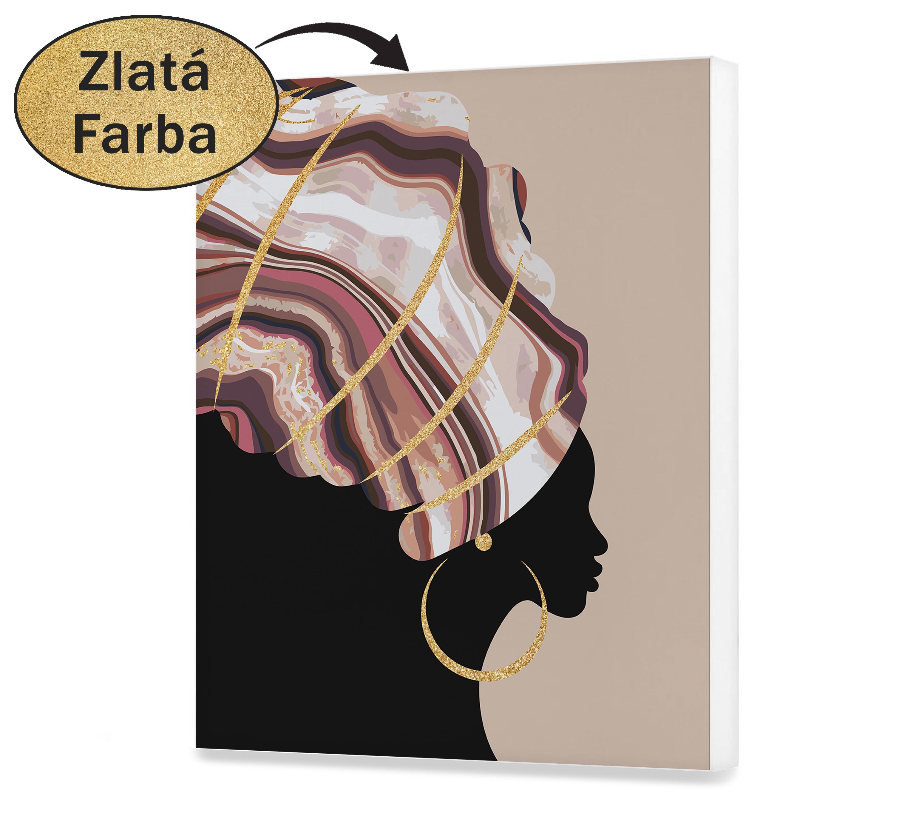 Maľovanie podľa cisel - Africká zlatá dáma