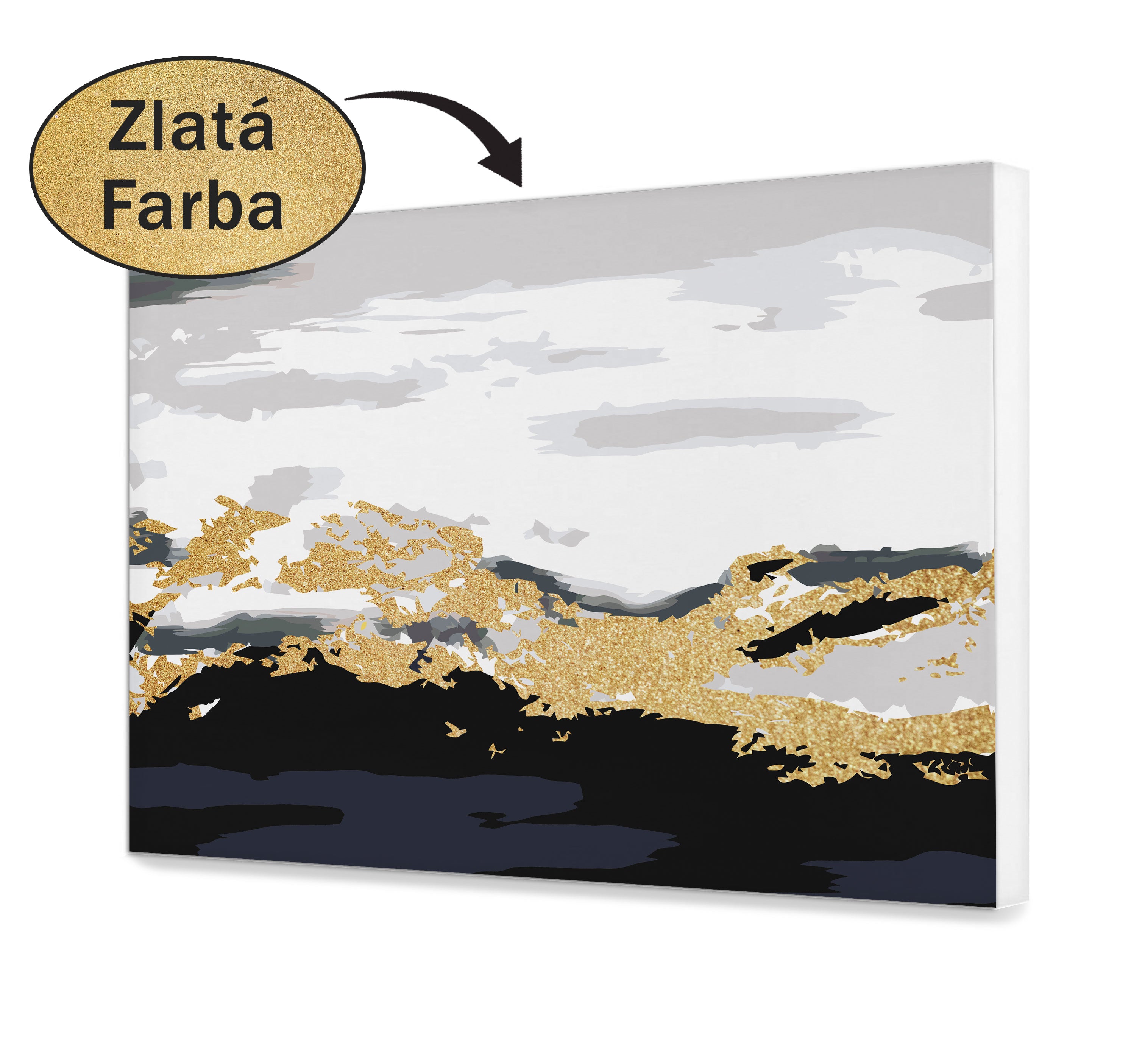 Malovanie podla cisel - Zlatá abstrakcia