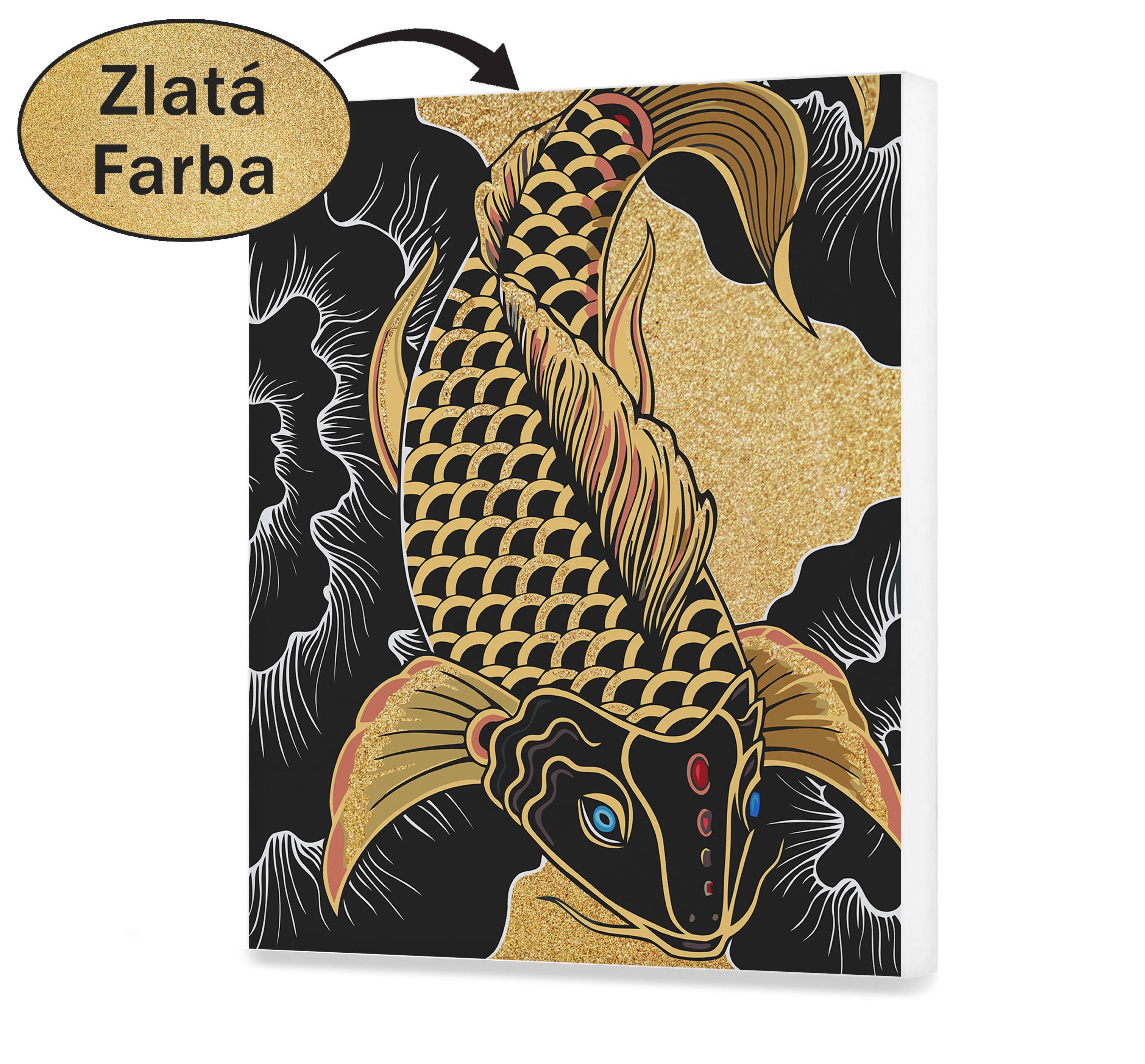 Malovanie podla cisel - Zlatá rybka