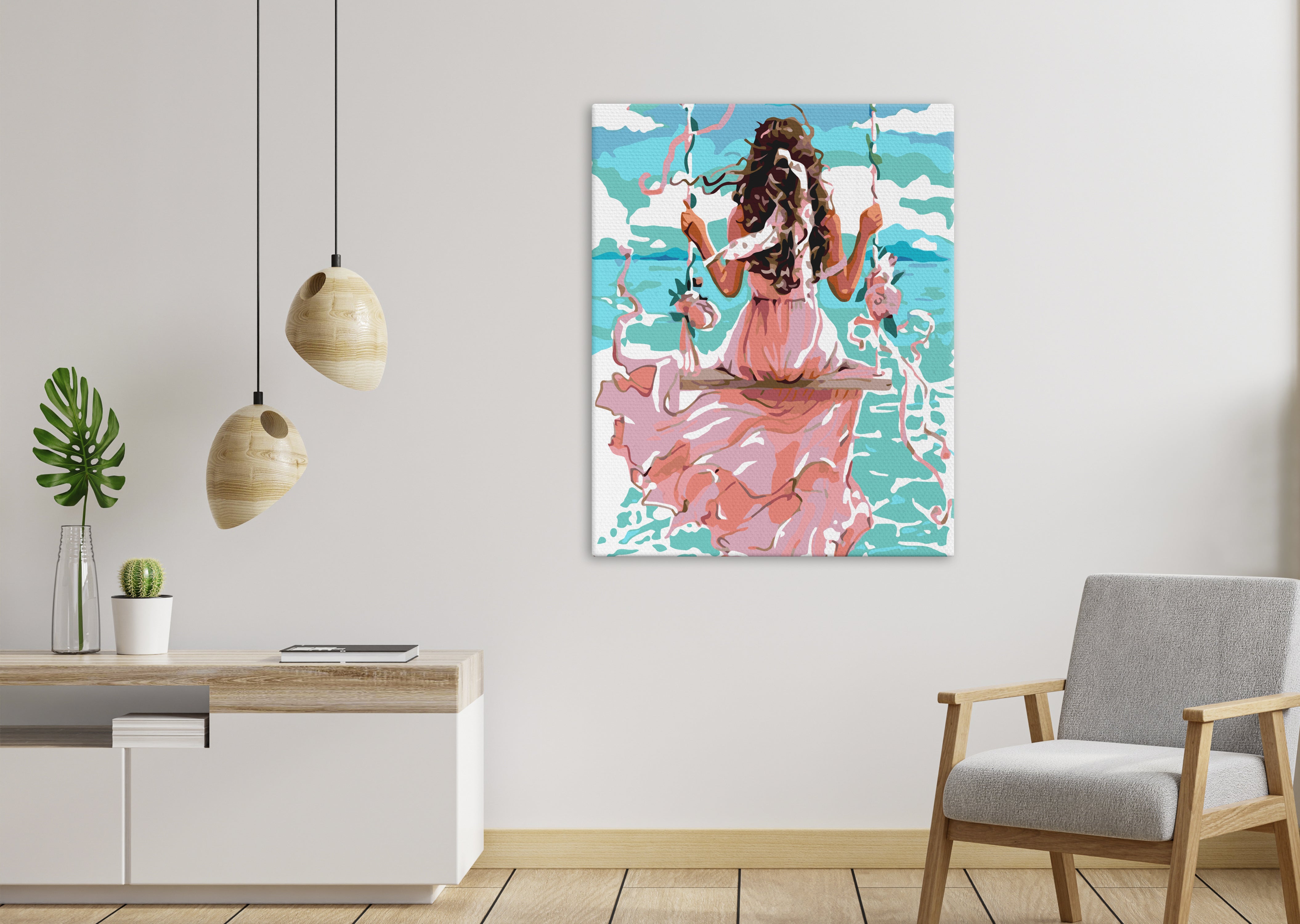 Dievča na hojdačke (NK0505)