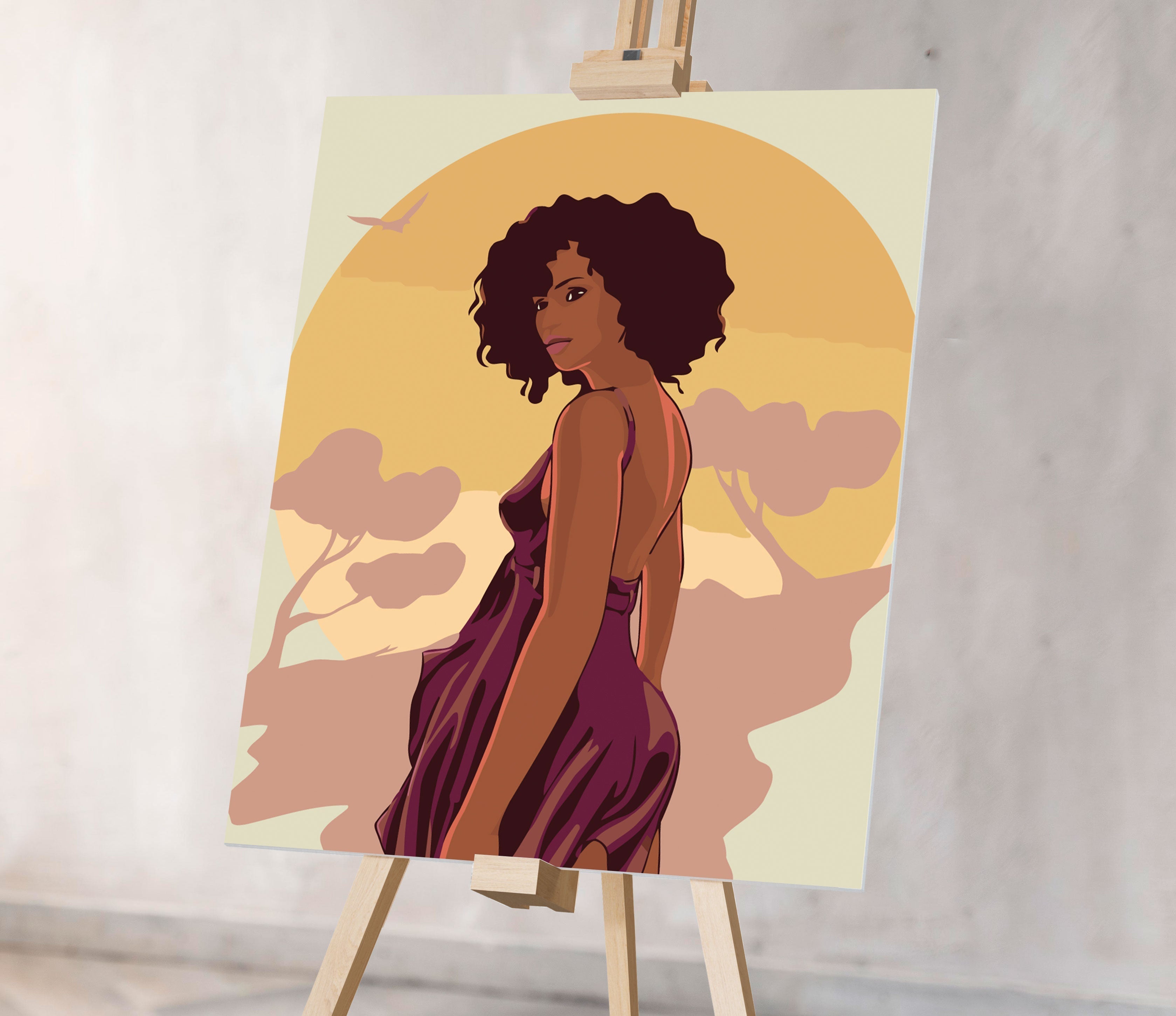 Afro dievča (NK0521)