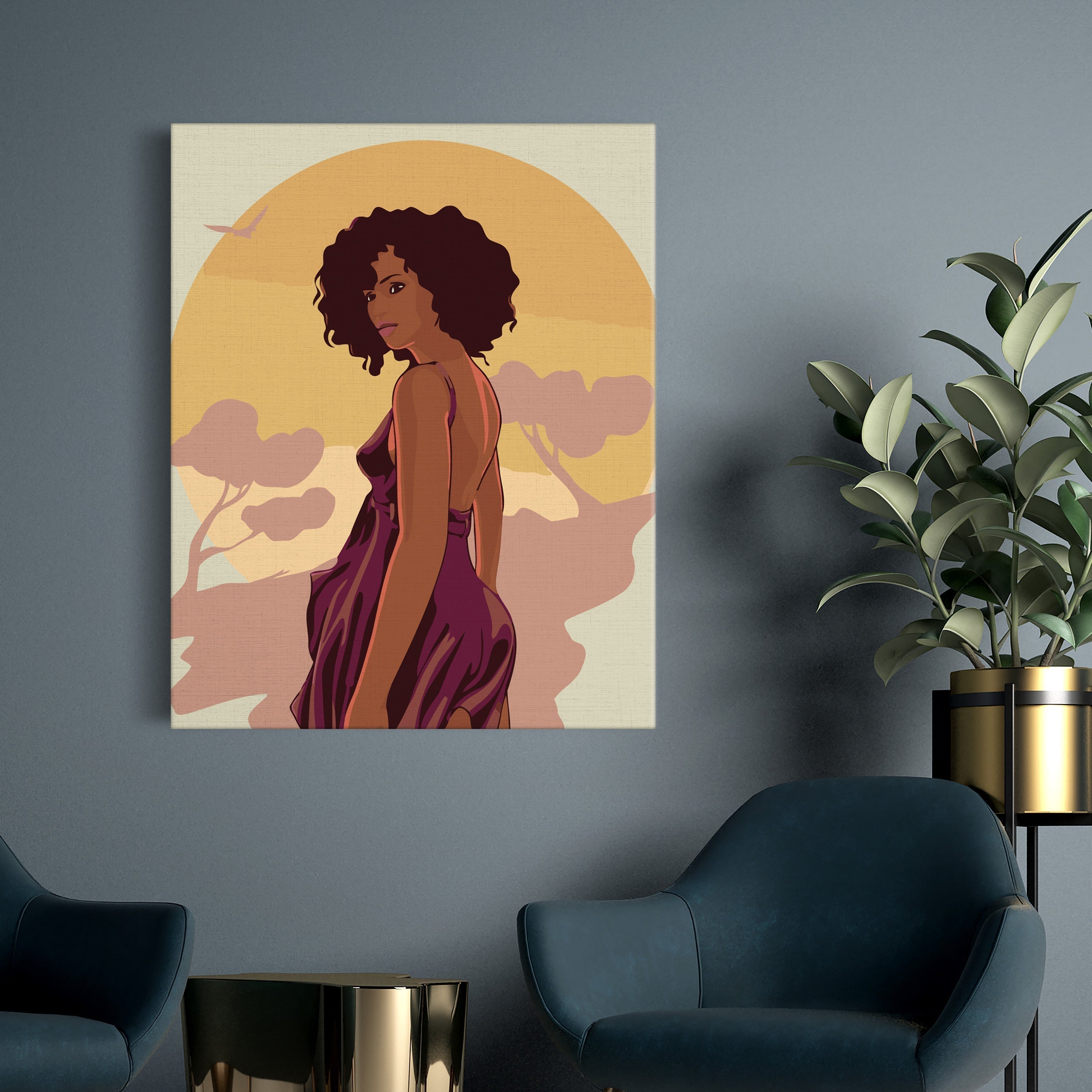 Afro dievča (NK0521)