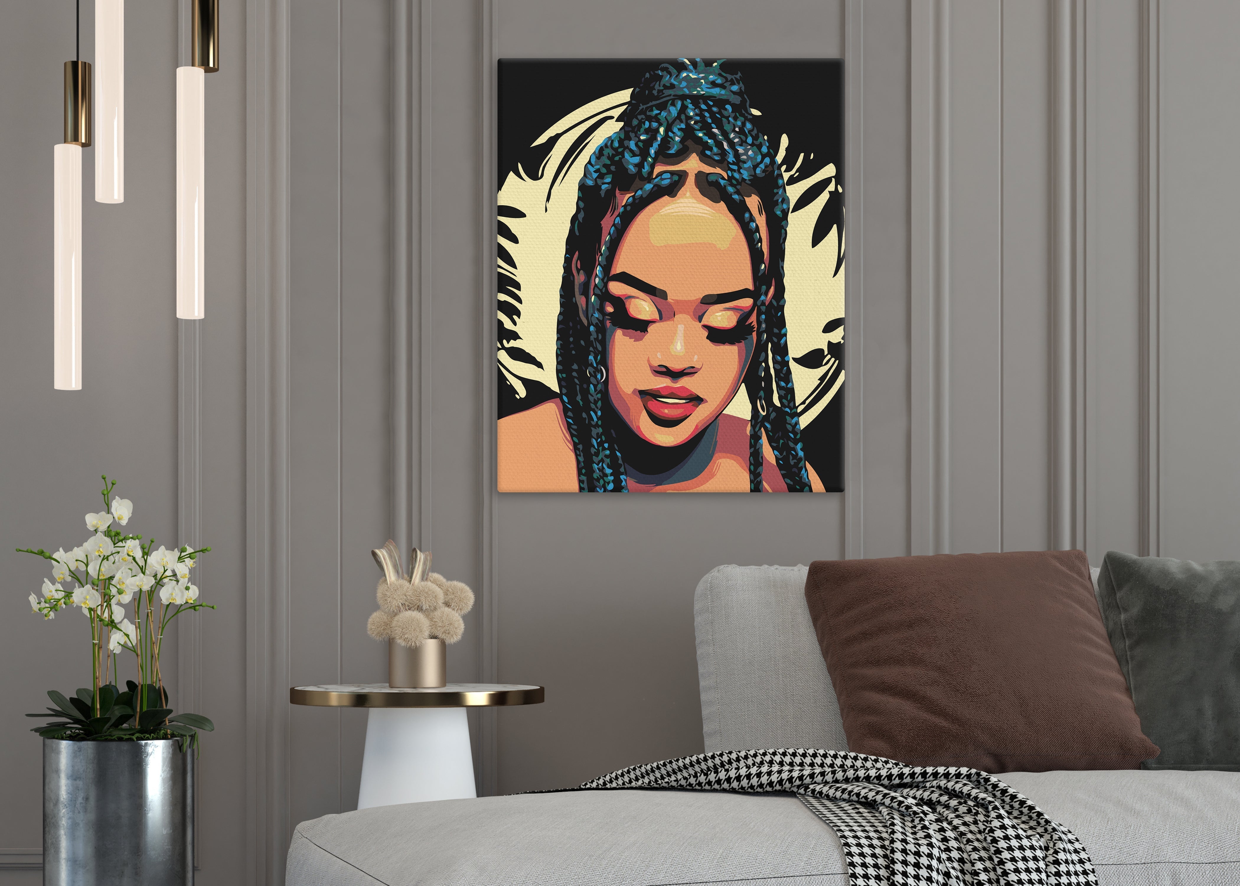 Pekné dievča s vrkočmi (NK0522)